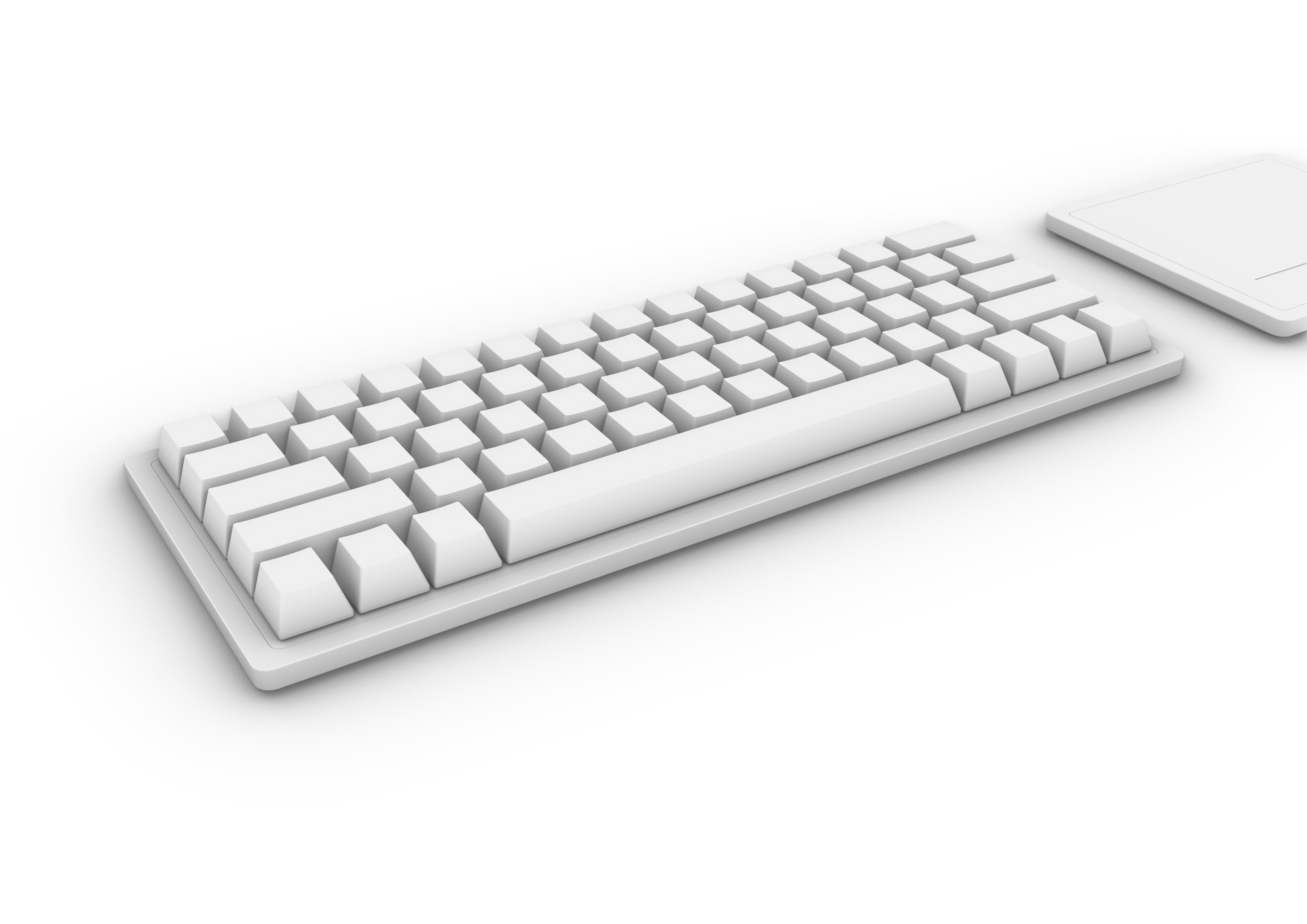Original keyboard  and trackpad 3D model_5