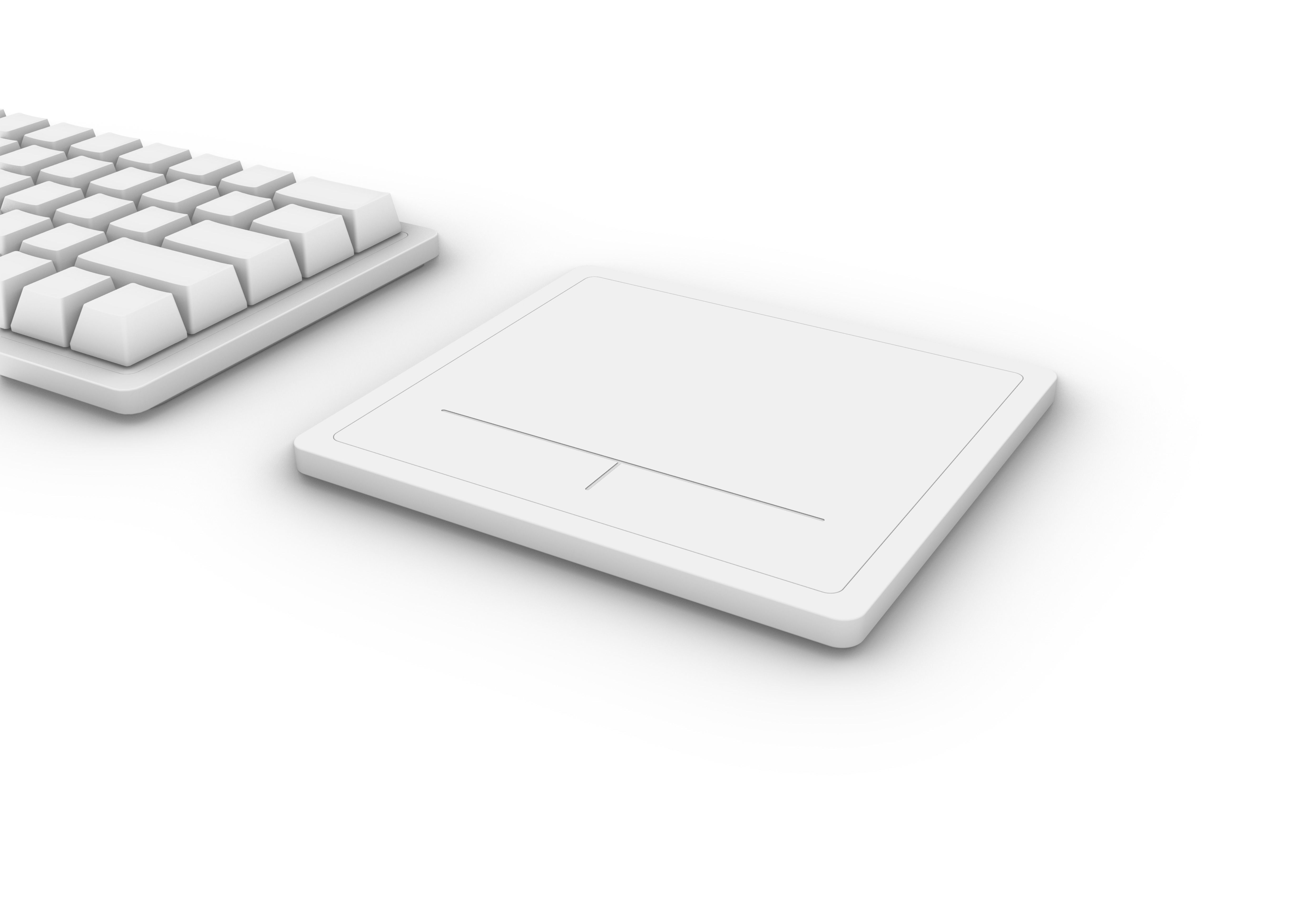 Original keyboard  and trackpad 3D model_7