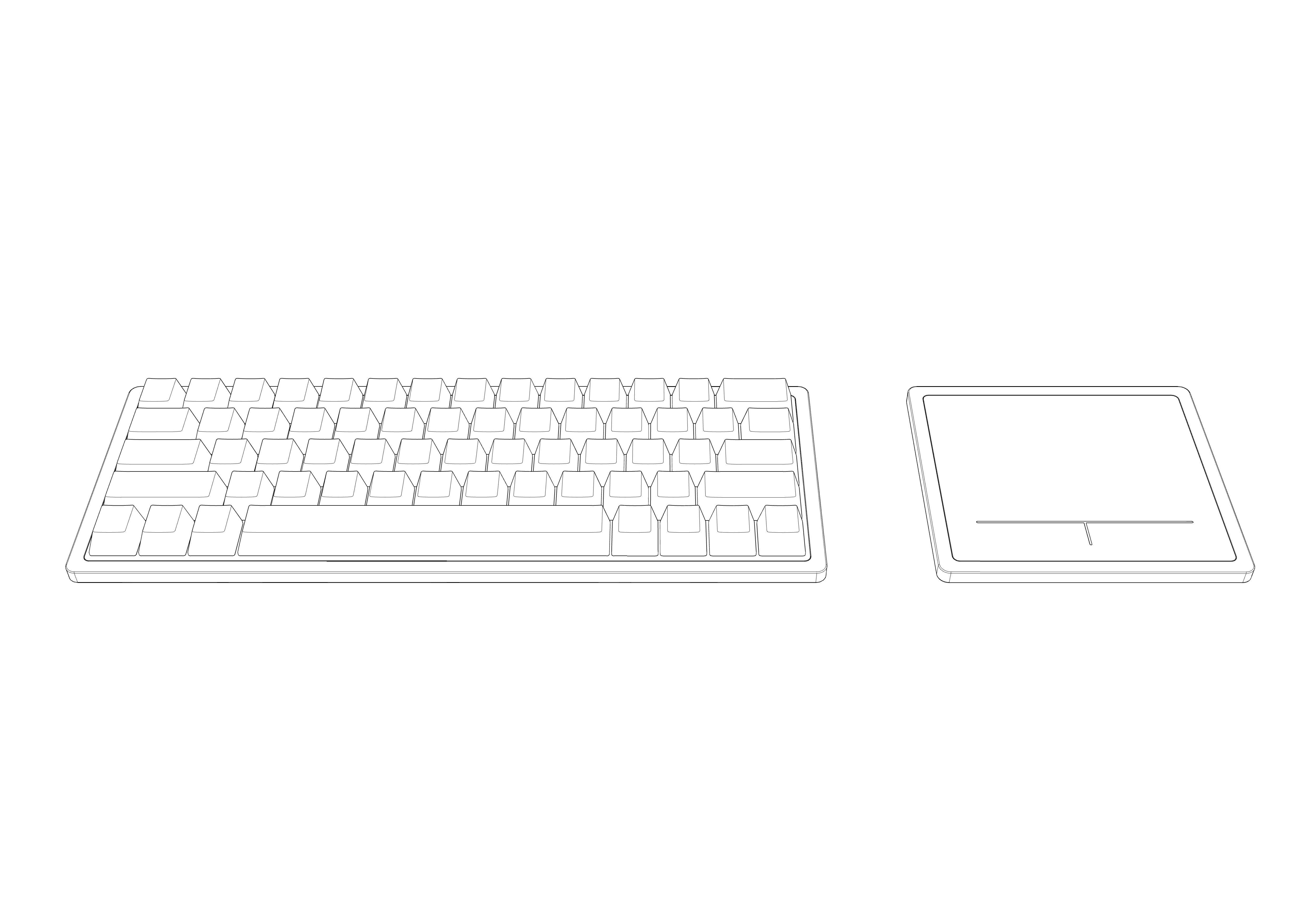 Original keyboard  and trackpad 3D model_4