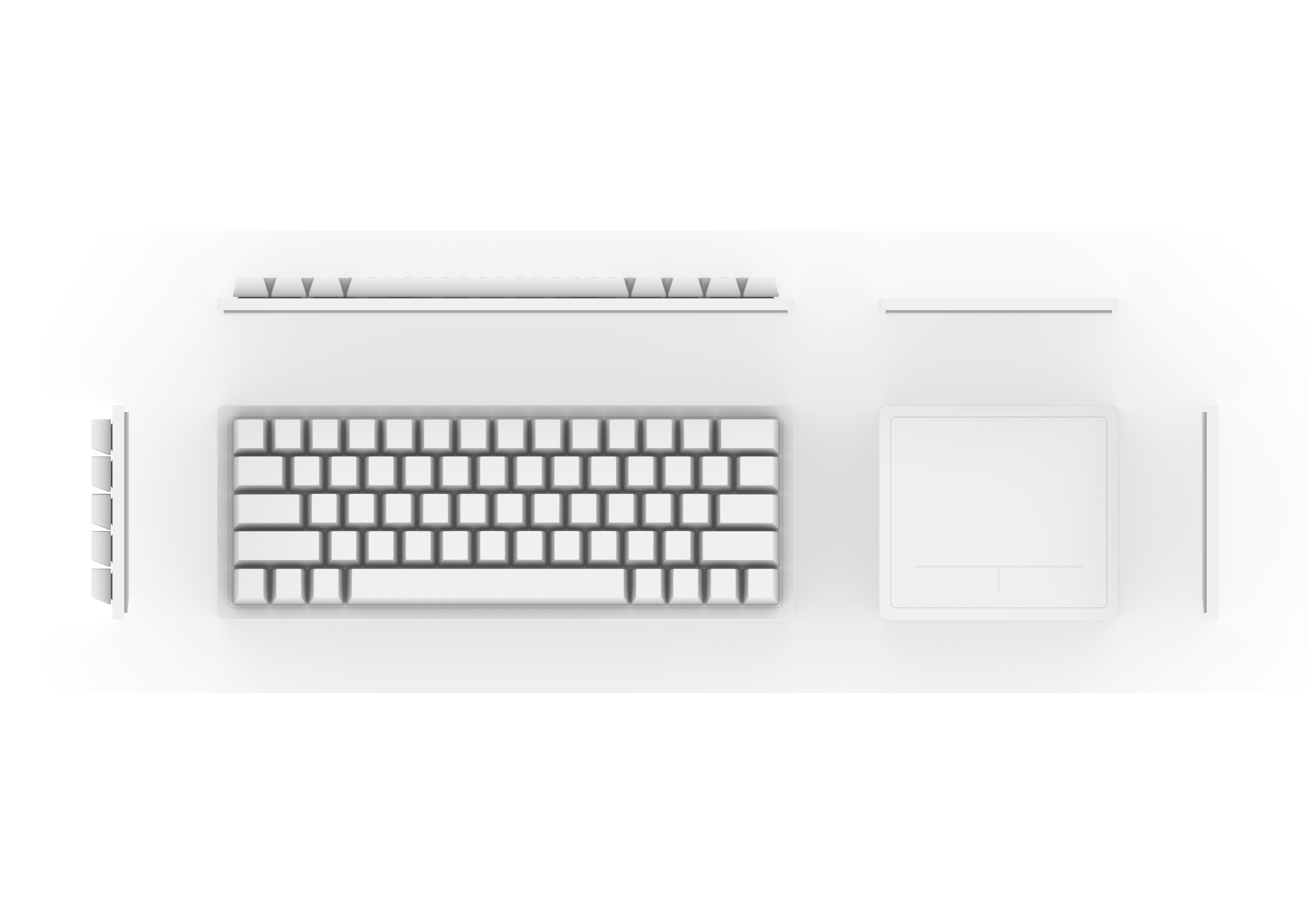 Original keyboard  and trackpad 3D model_9