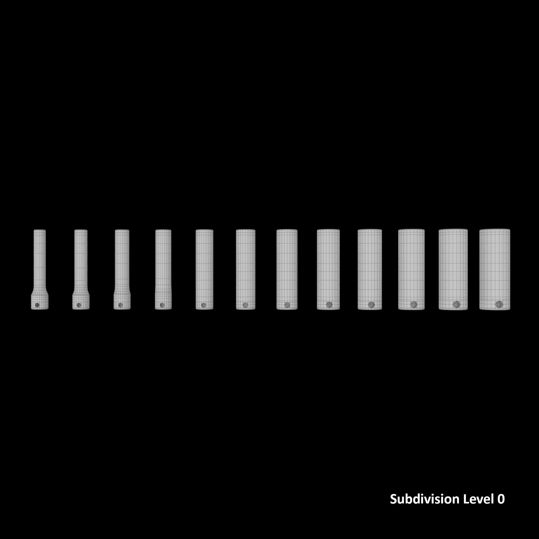 Drive Deep Impact Socket Low-poly 3D model_8