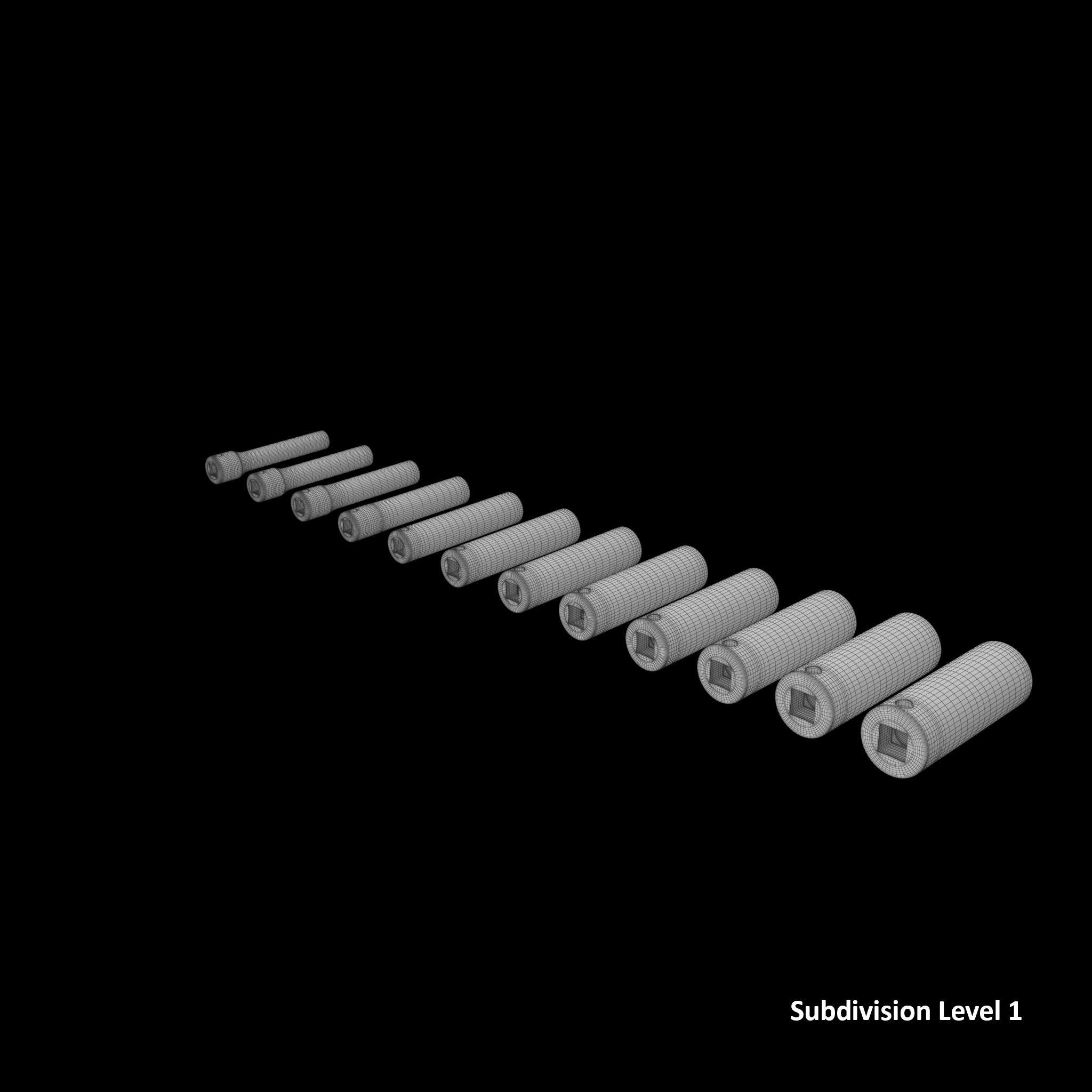 Drive Deep Impact Socket Low-poly 3D model_11