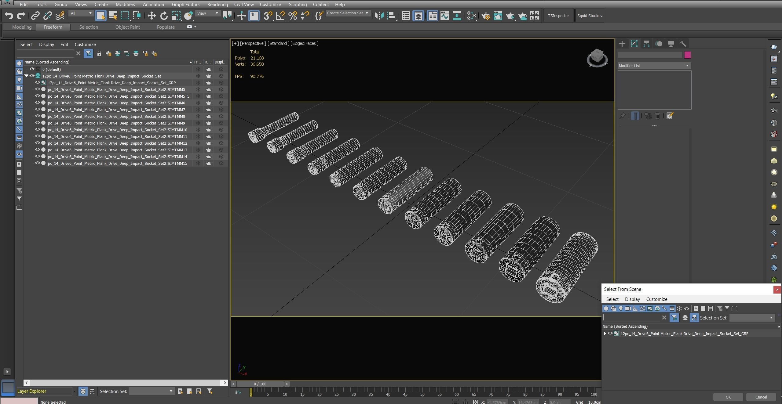 Drive Deep Impact Socket Low-poly 3D model_27