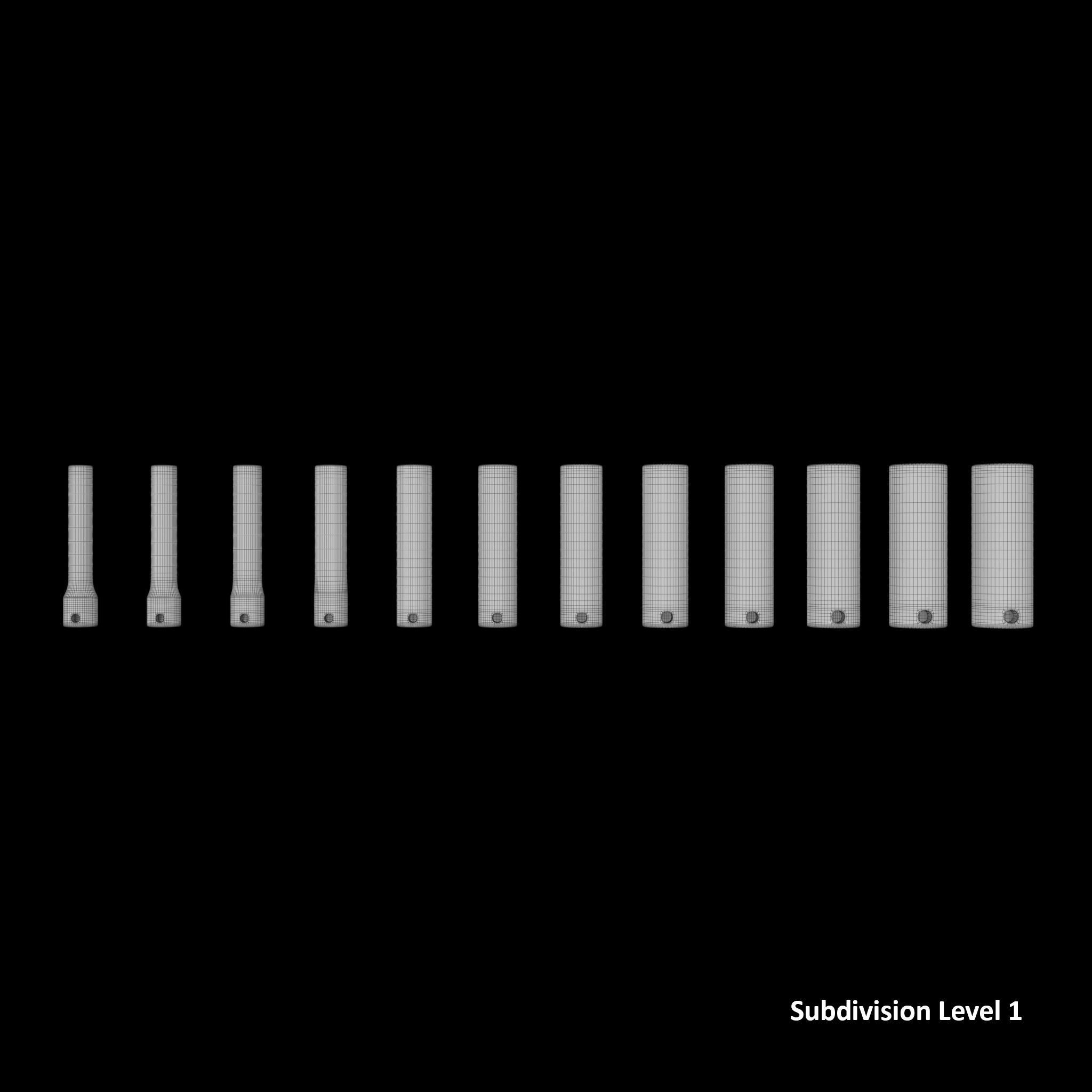 Drive Deep Impact Socket Low-poly 3D model_9