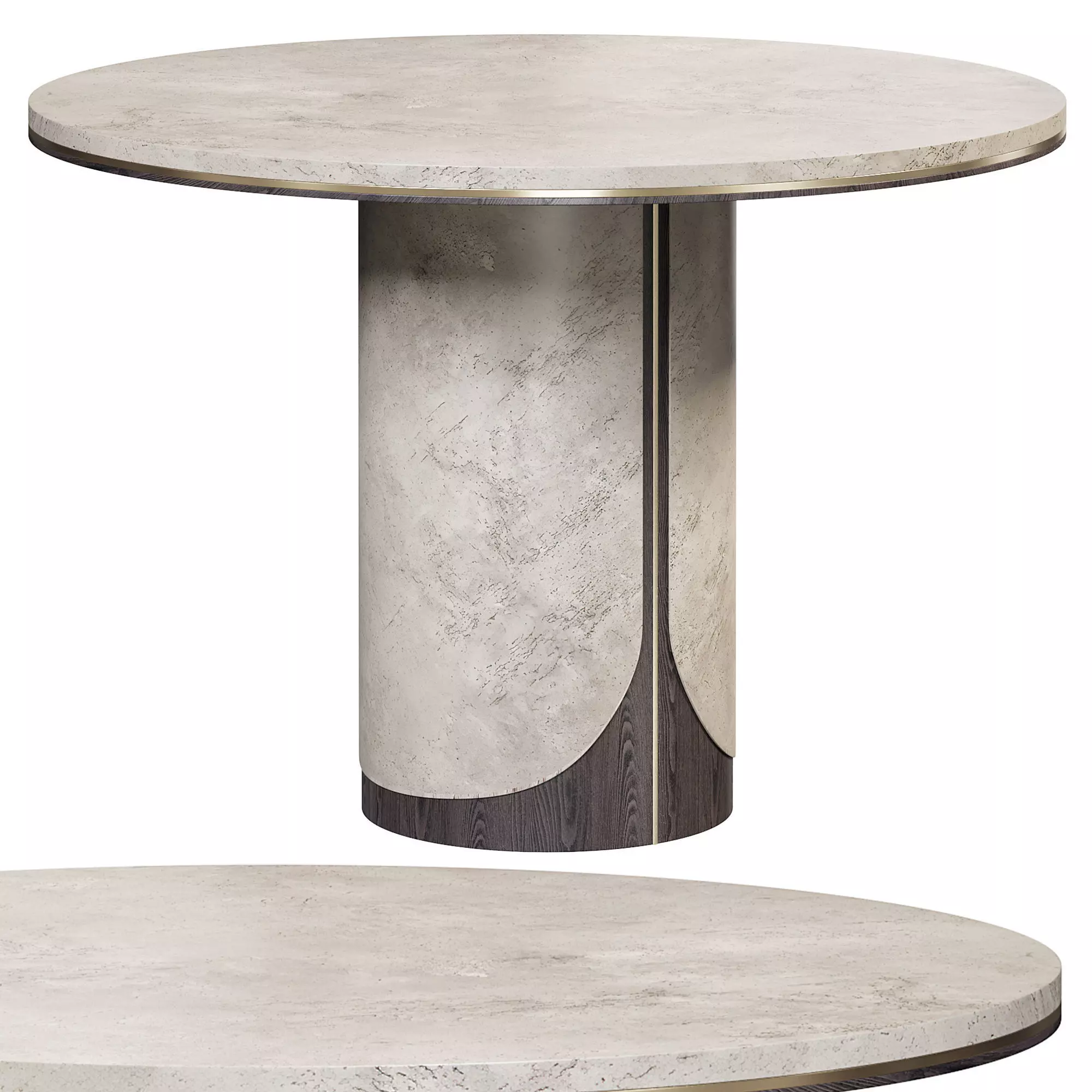 Treviso pedestal table by Frato 3D model_0
