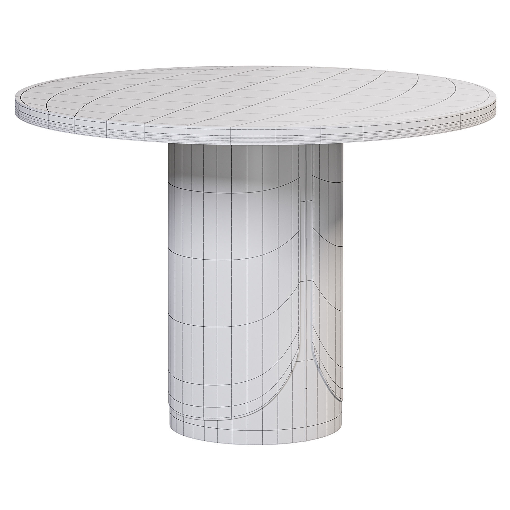 Treviso pedestal table by Frato 3D model_2