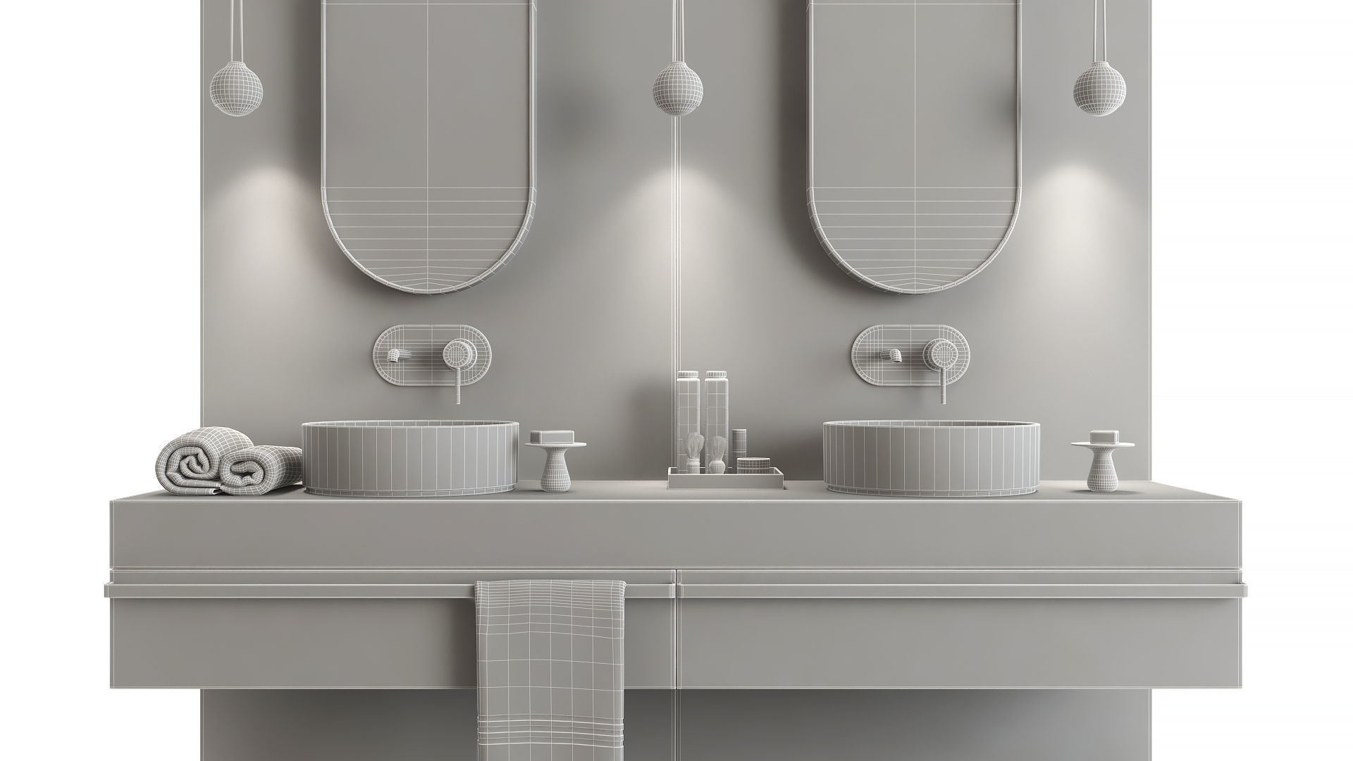 Furniture and decor for the bathroom 3D model_14