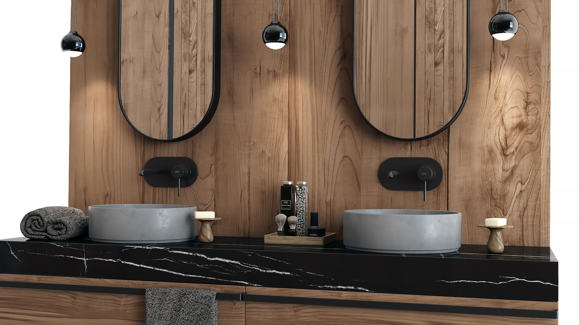 Furniture and decor for the bathroom 3D model_4