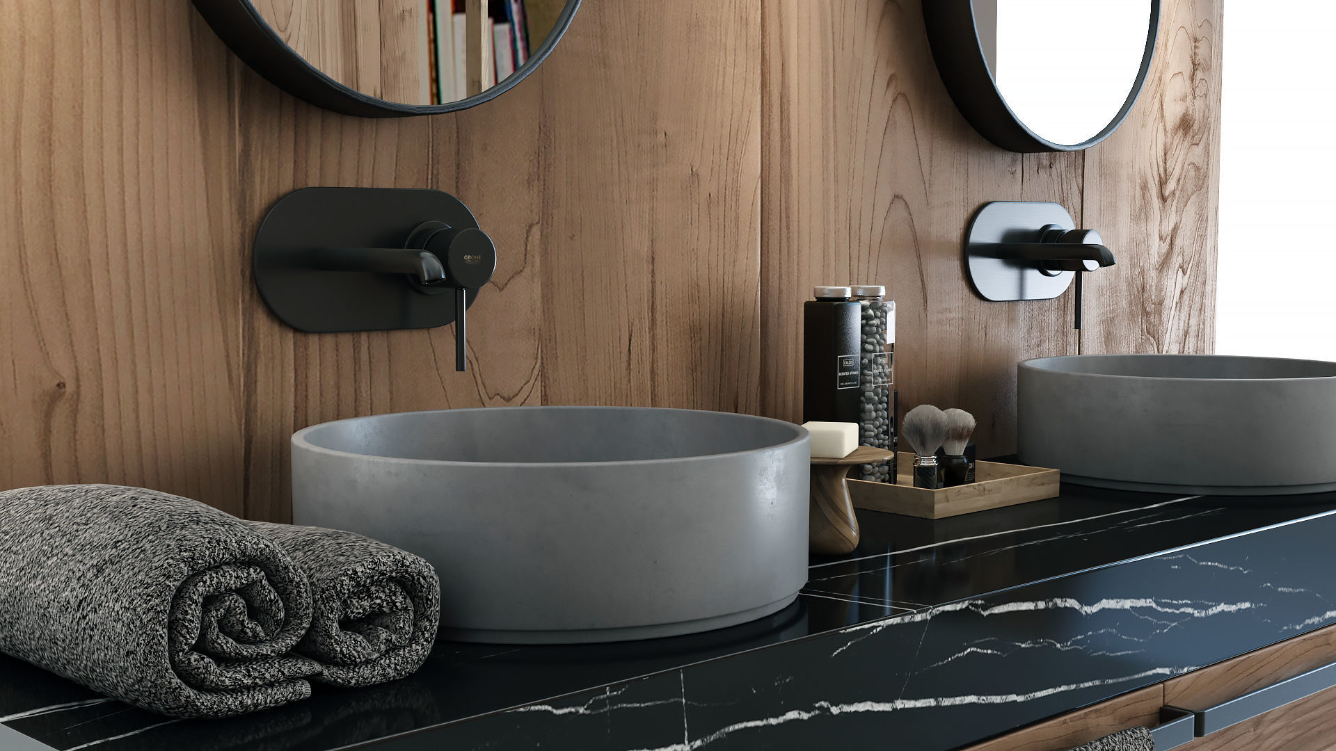 Furniture and decor for the bathroom 3D model_9