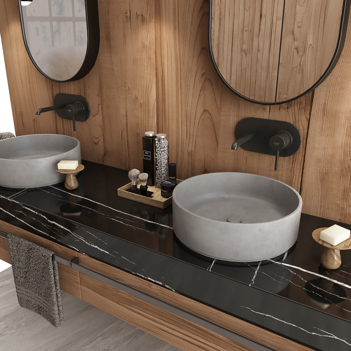 Furniture and decor for the bathroom 3D model_3