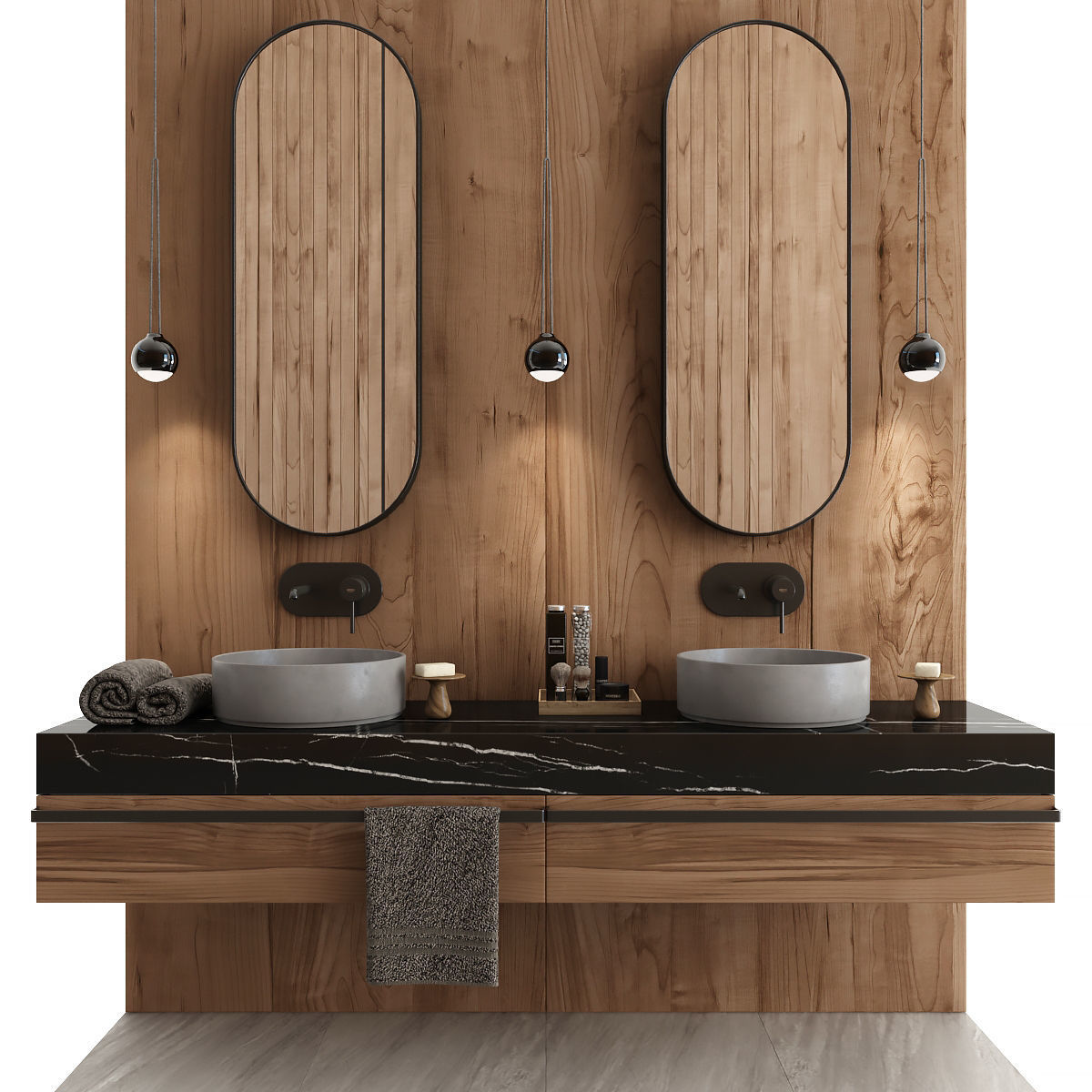 Furniture and decor for the bathroom 3D model_1