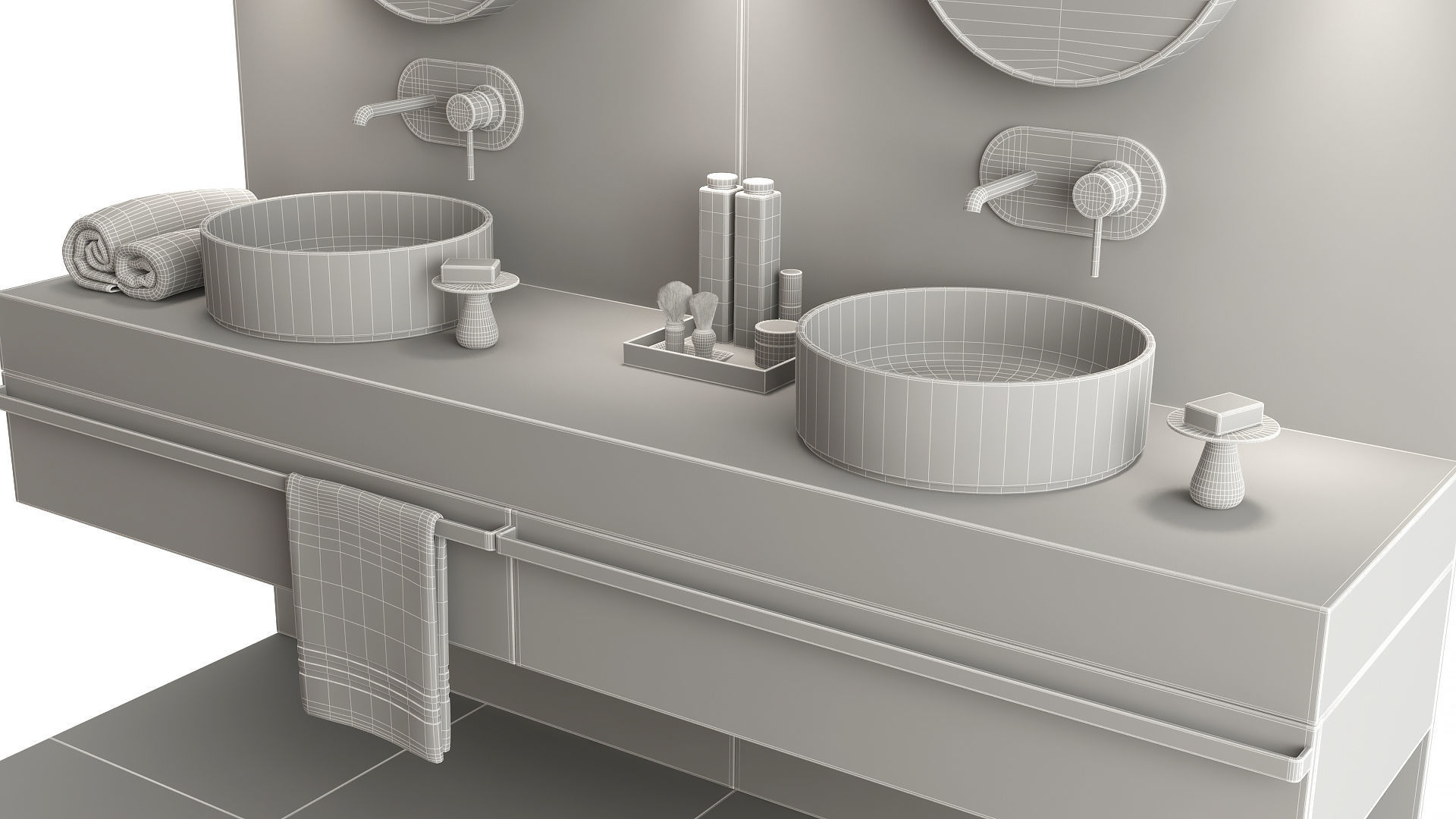 Furniture and decor for the bathroom 3D model_15