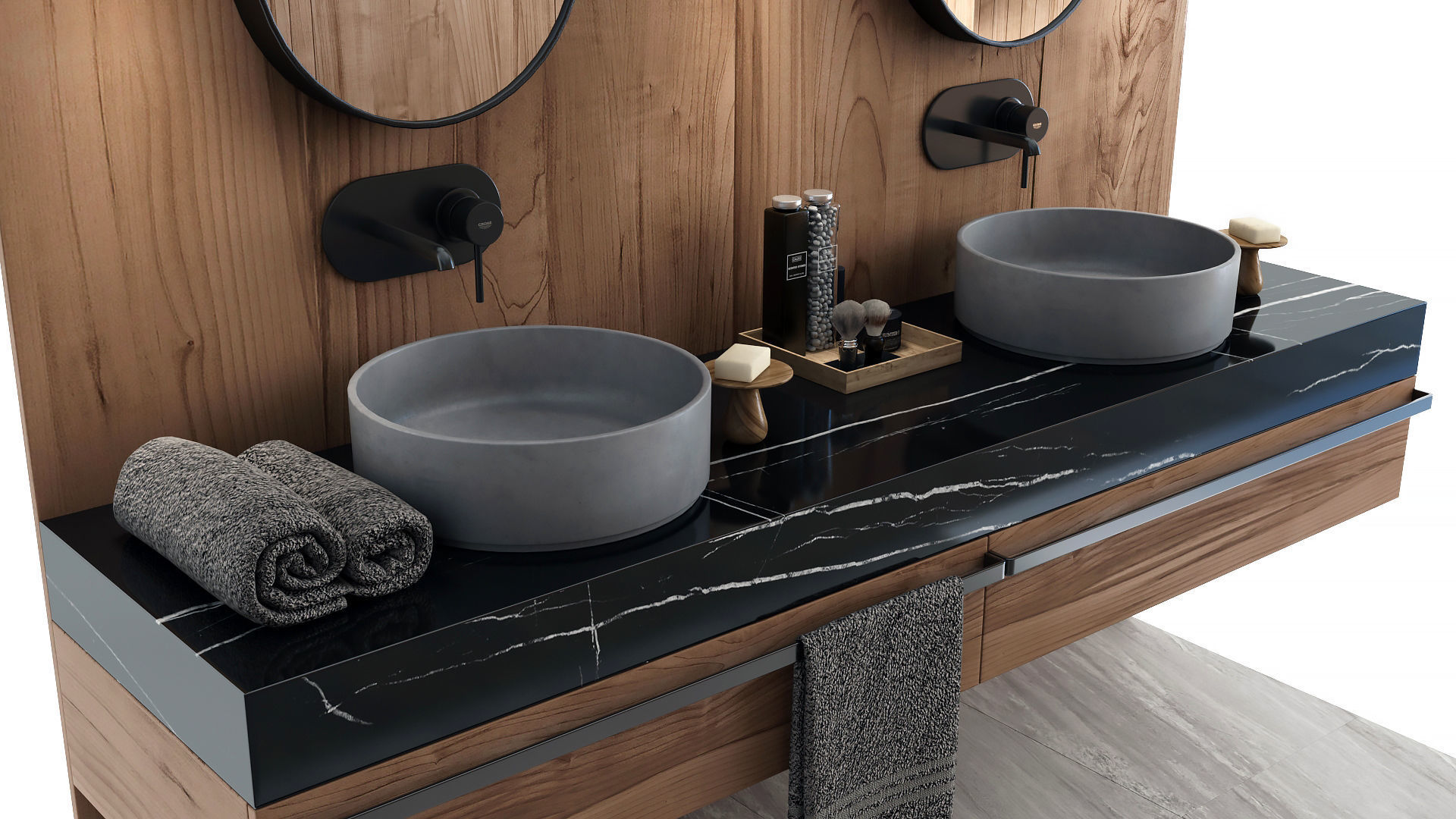 Furniture and decor for the bathroom 3D model_13