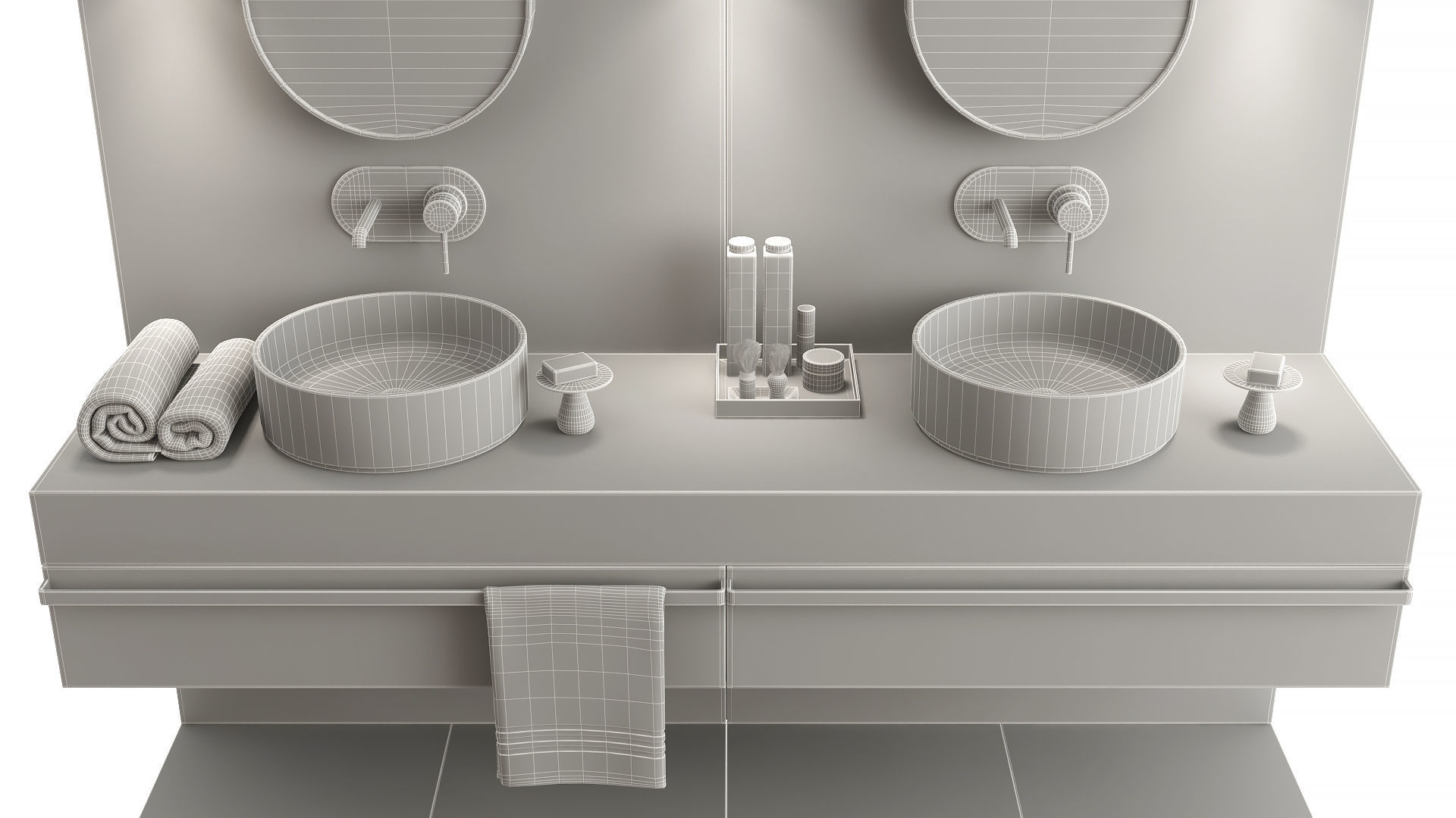 Furniture and decor for the bathroom 3D model_11