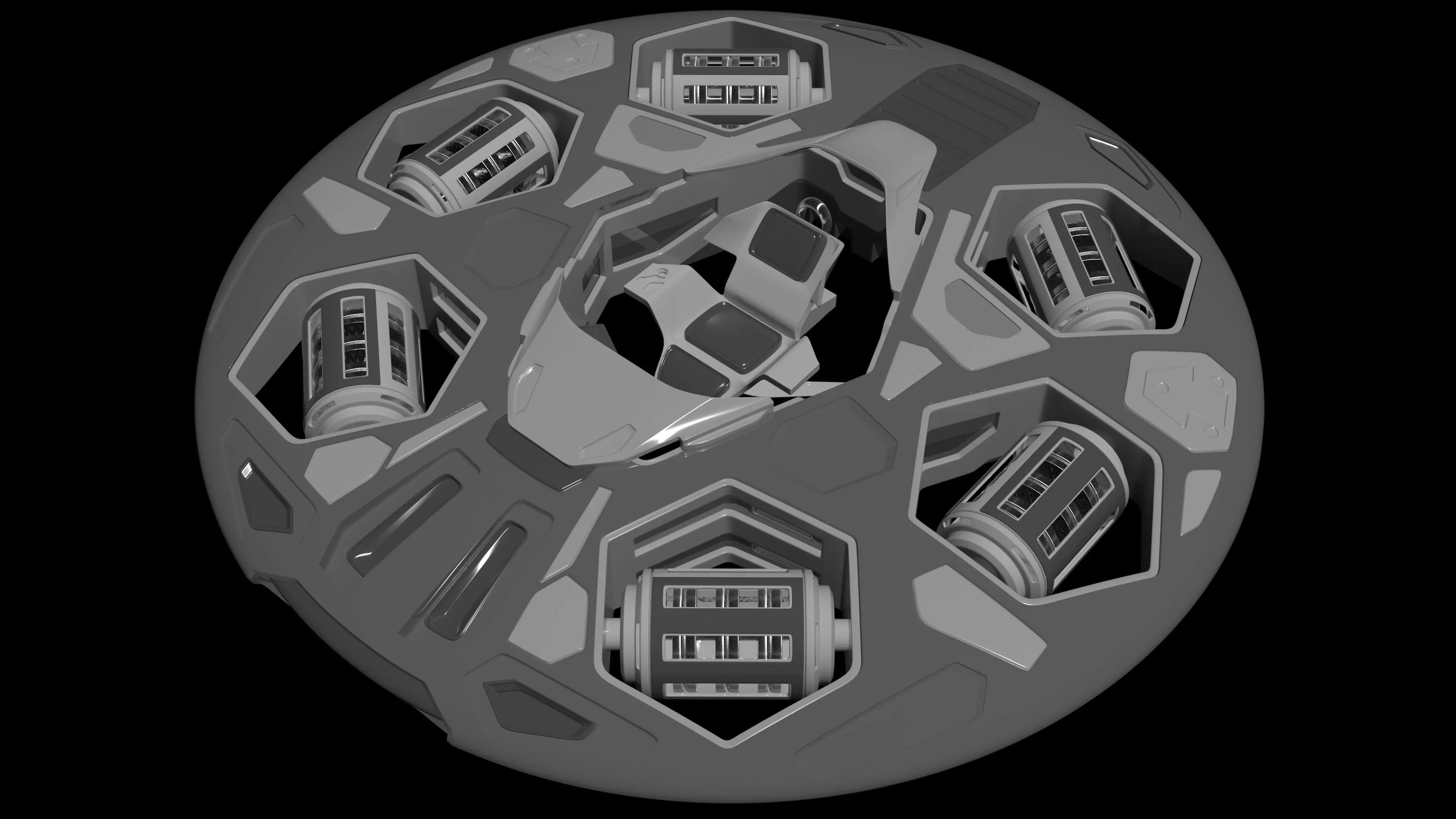 Thronum Domini - Concept Drone design 3D model