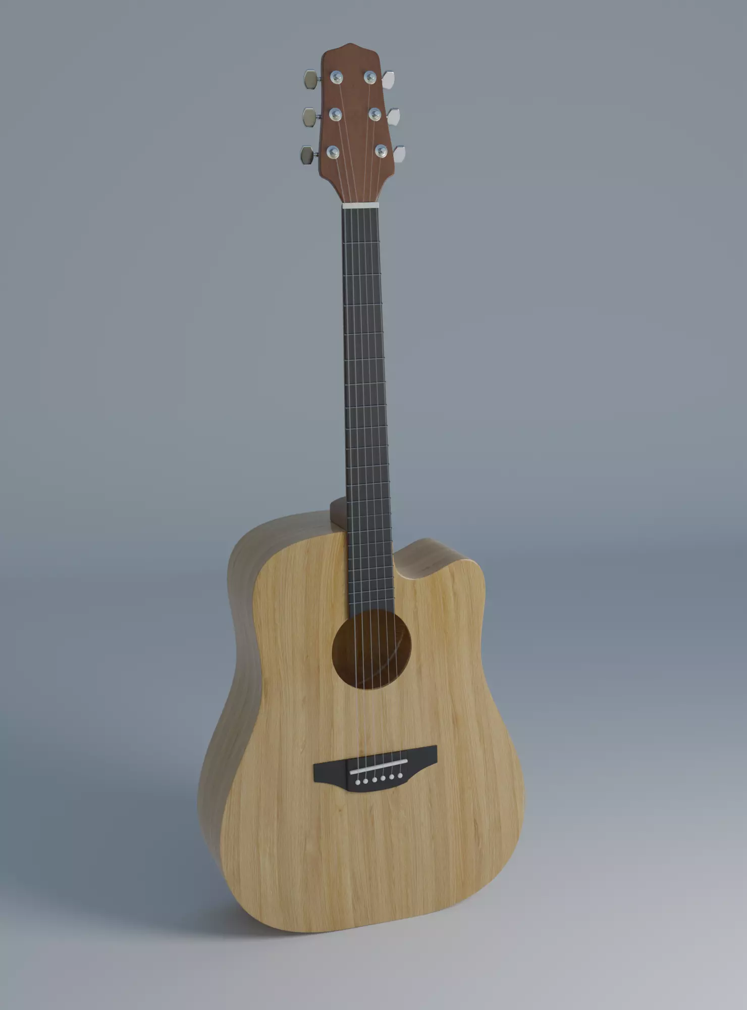 Folk Guitar Free 3D model_0