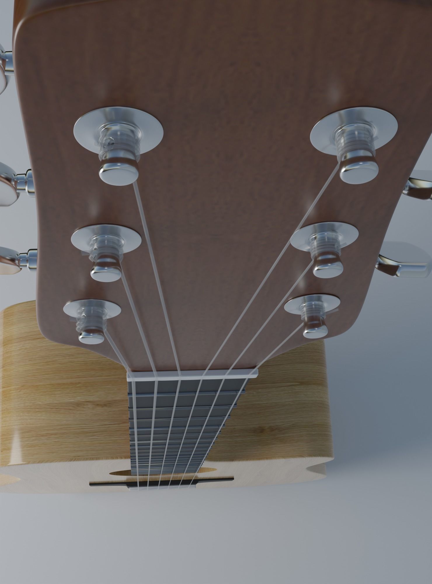 Folk Guitar Free 3D model_4
