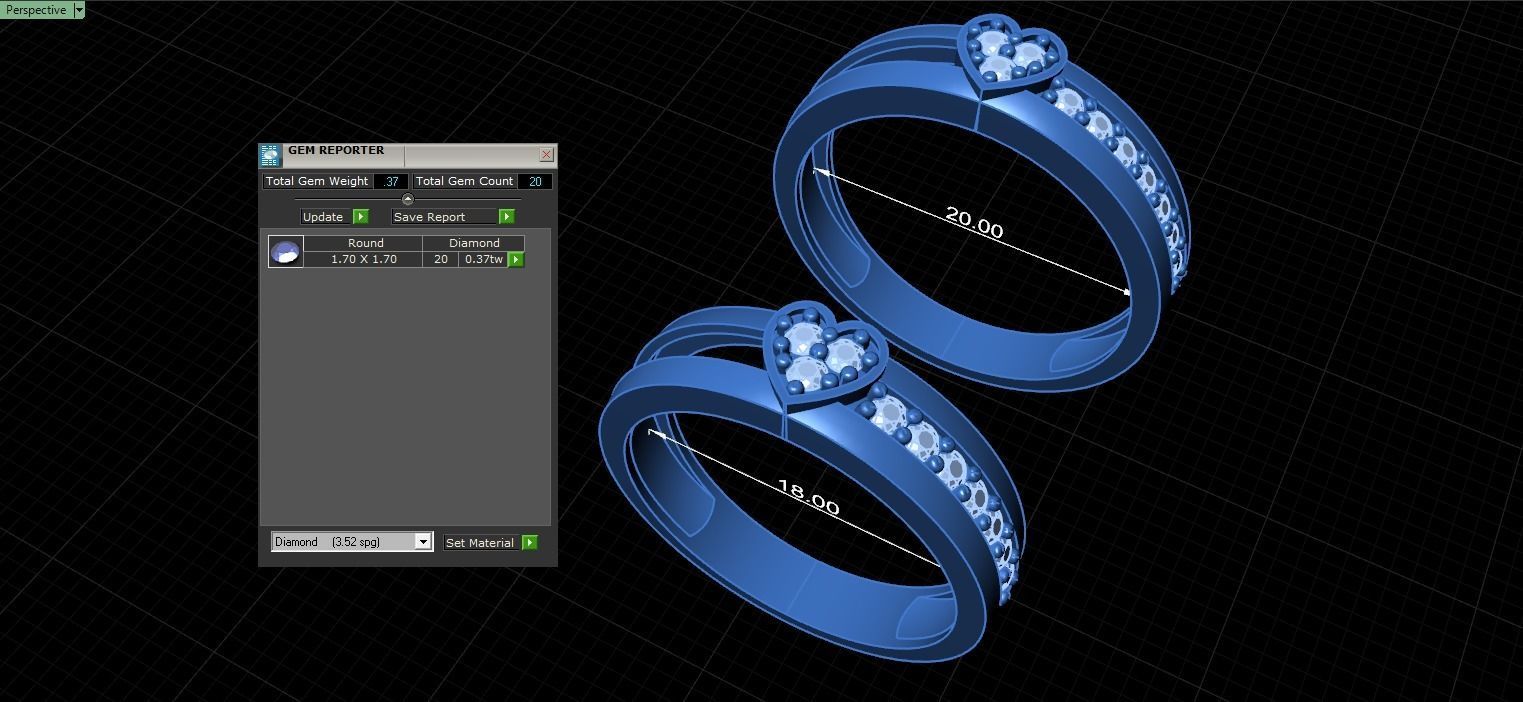 COUPLE RINGS 3D print model_4