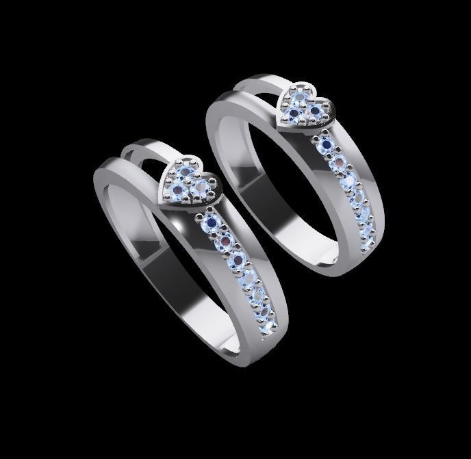 COUPLE RINGS 3D print model_3