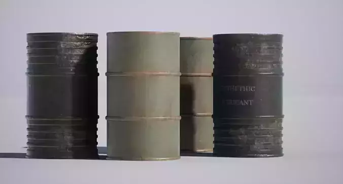 Barrel bundle Low-poly 3D model