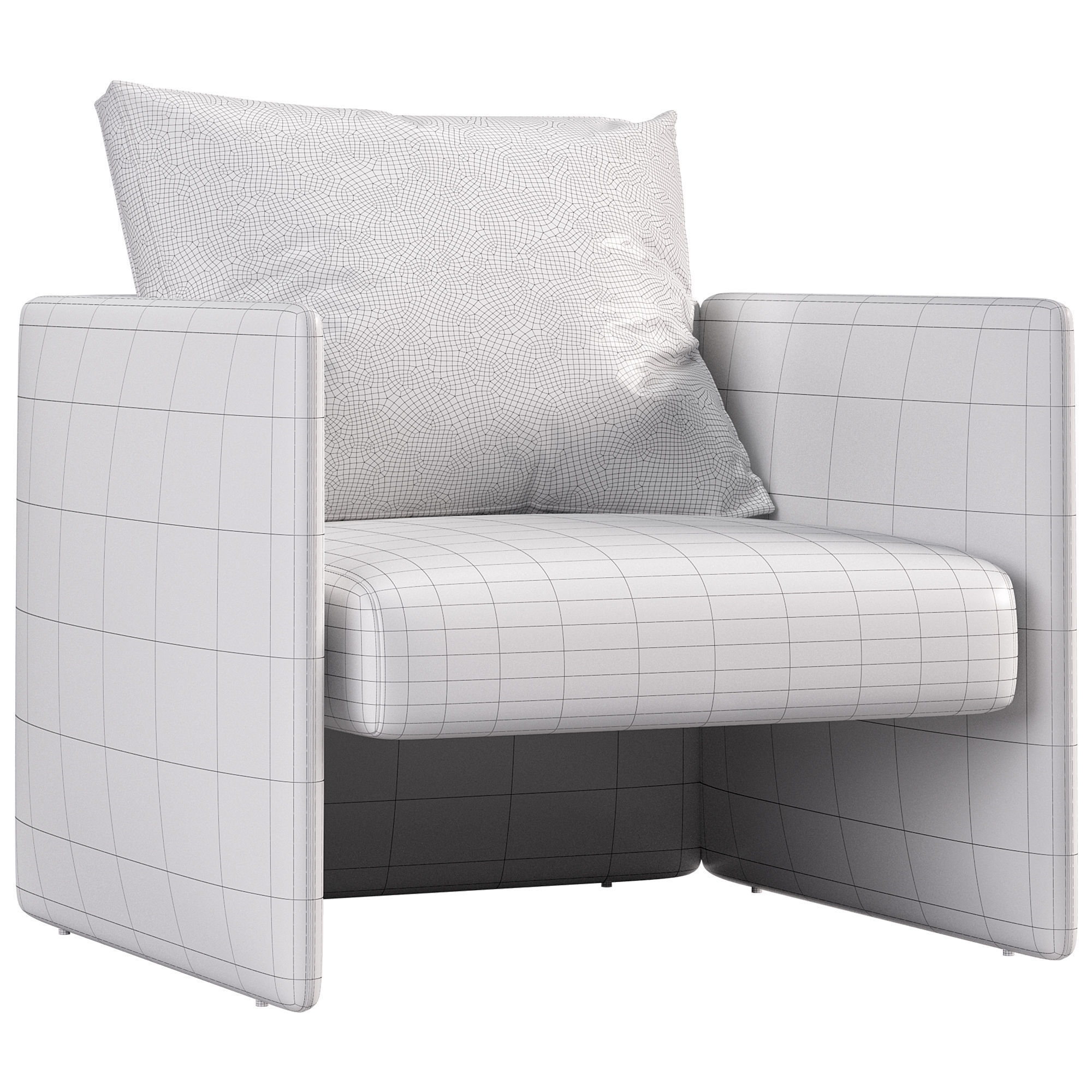 Miller Armchair 3D model_2