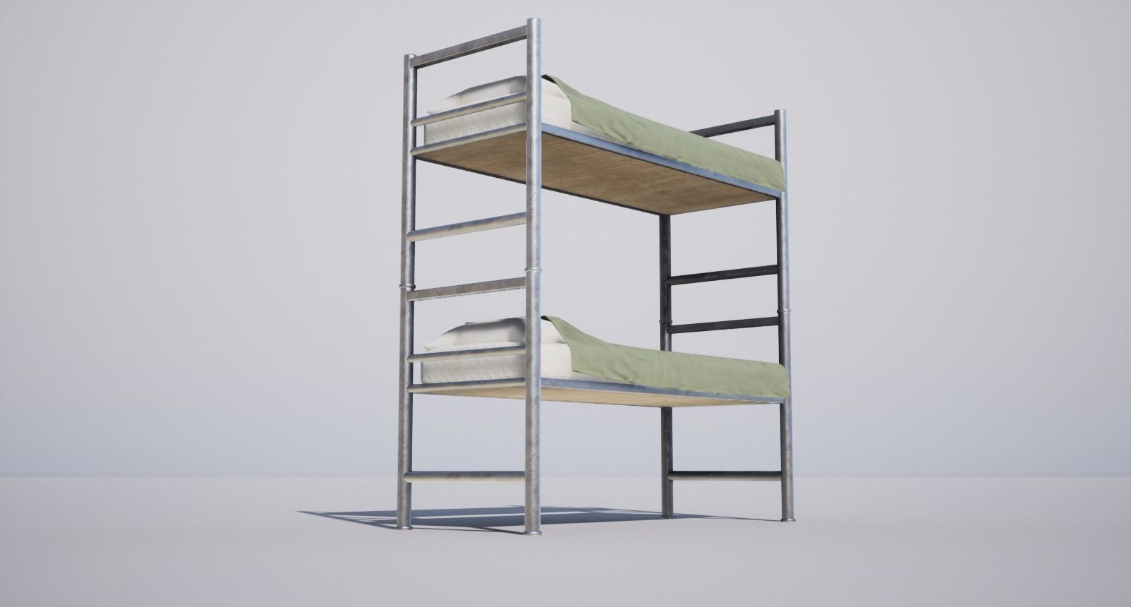 Military Beds Low-poly 3D model_6