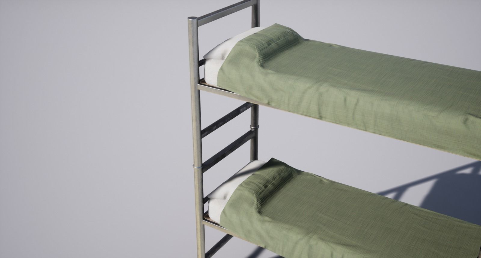 Military Beds Low-poly 3D model_7