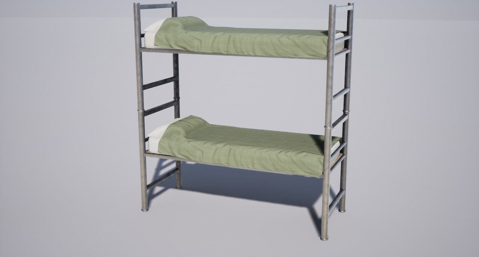 Military Beds Low-poly 3D model_5