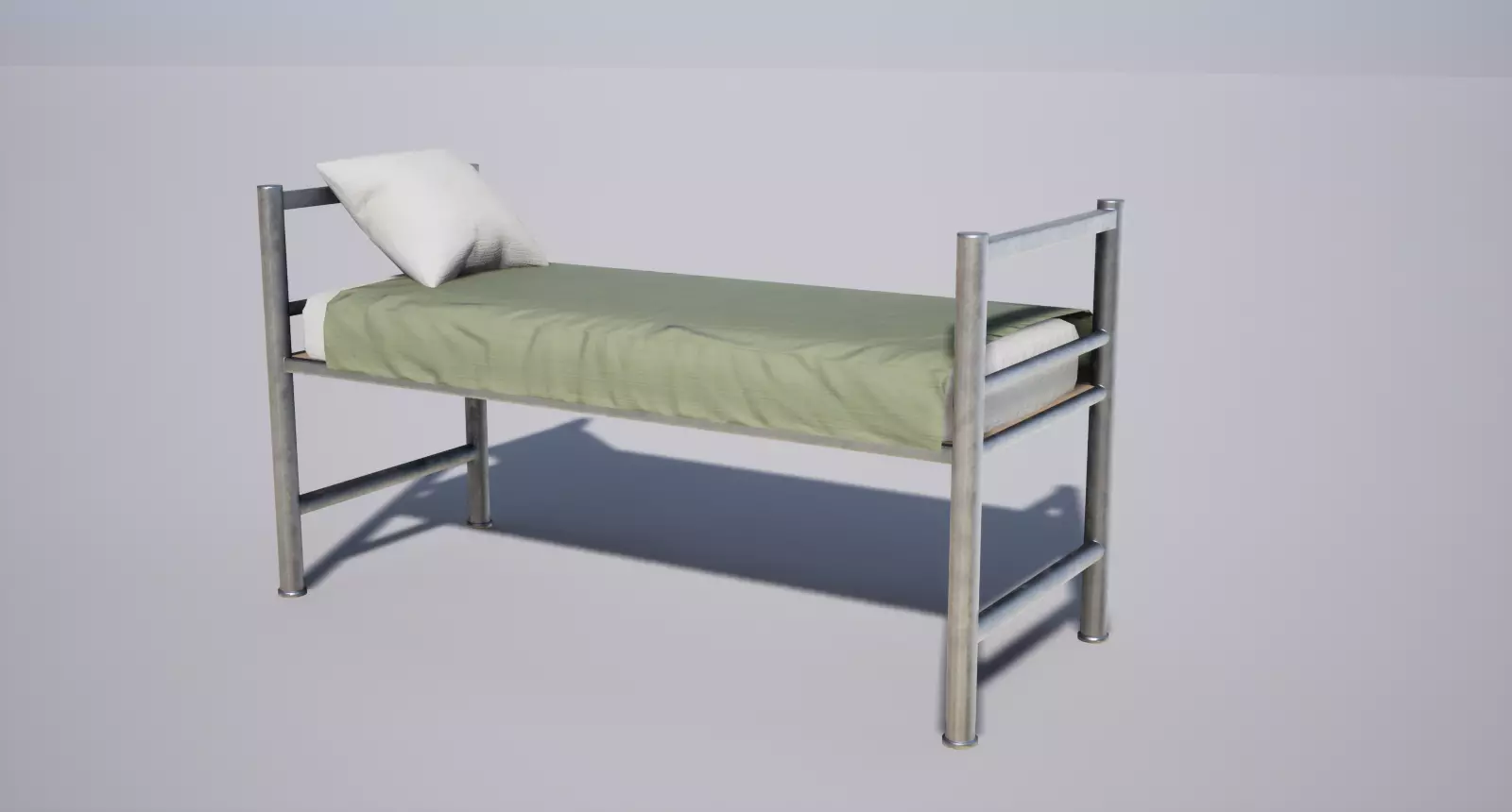 Military Beds Low-poly 3D model_0
