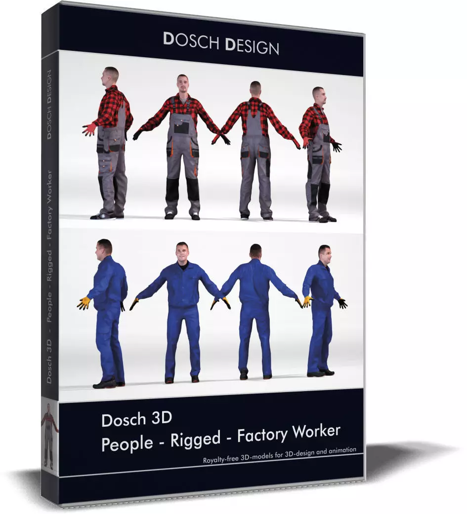 Dosch 3D - People - Rigged Factory Worker 3D model_0