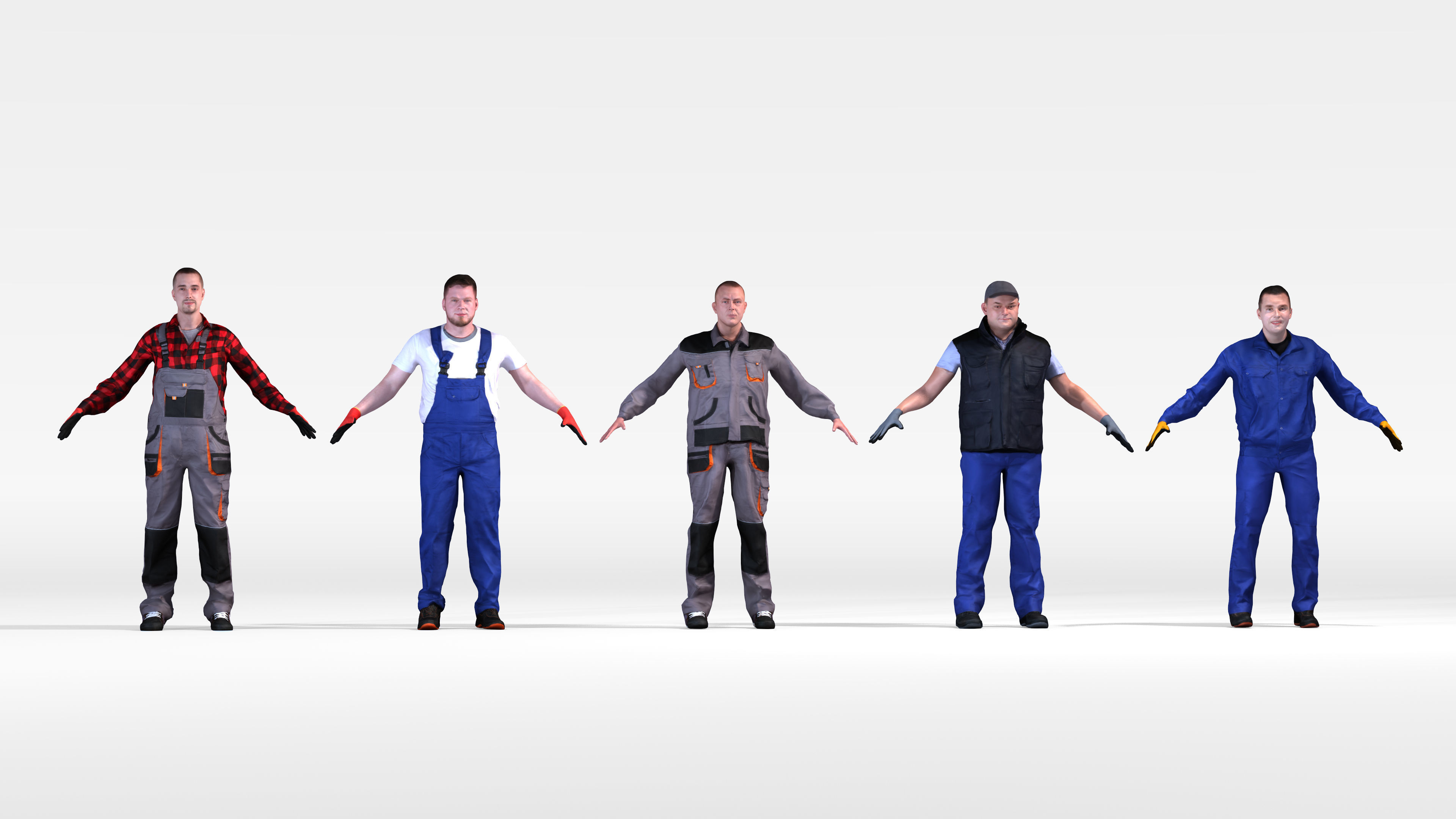 Dosch 3D - People - Rigged Factory Worker 3D model_7
