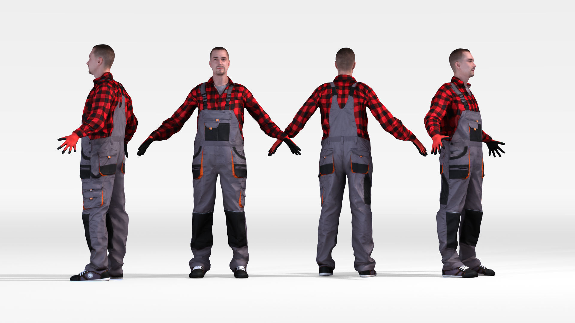 Dosch 3D - People - Rigged Factory Worker 3D model_1