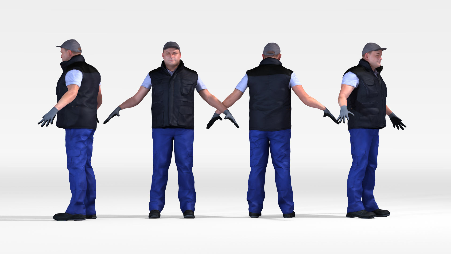 Dosch 3D - People - Rigged Factory Worker 3D model_4