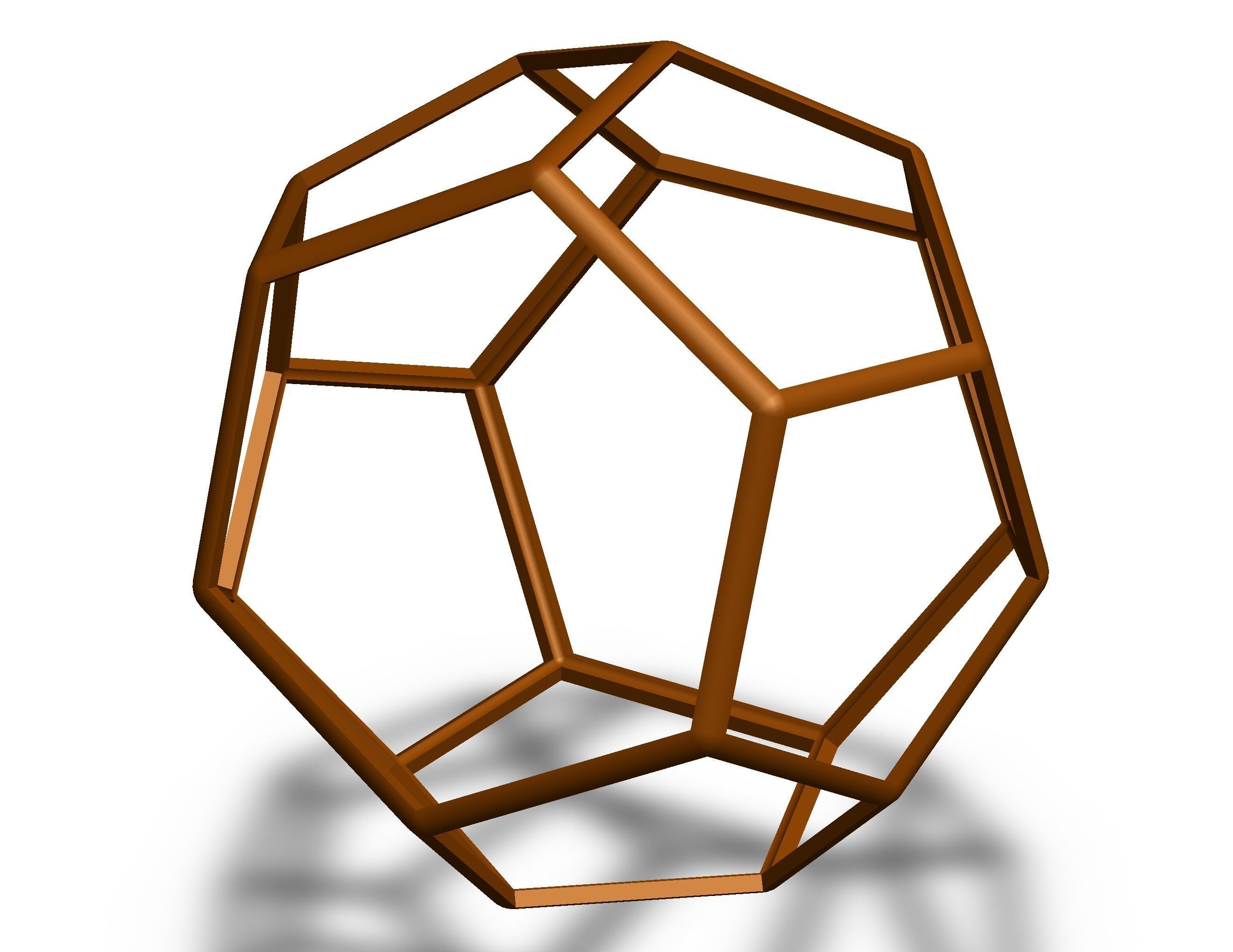 Wireframe Shape Truncated Hexagonal Trapezohedron 3D print model_13