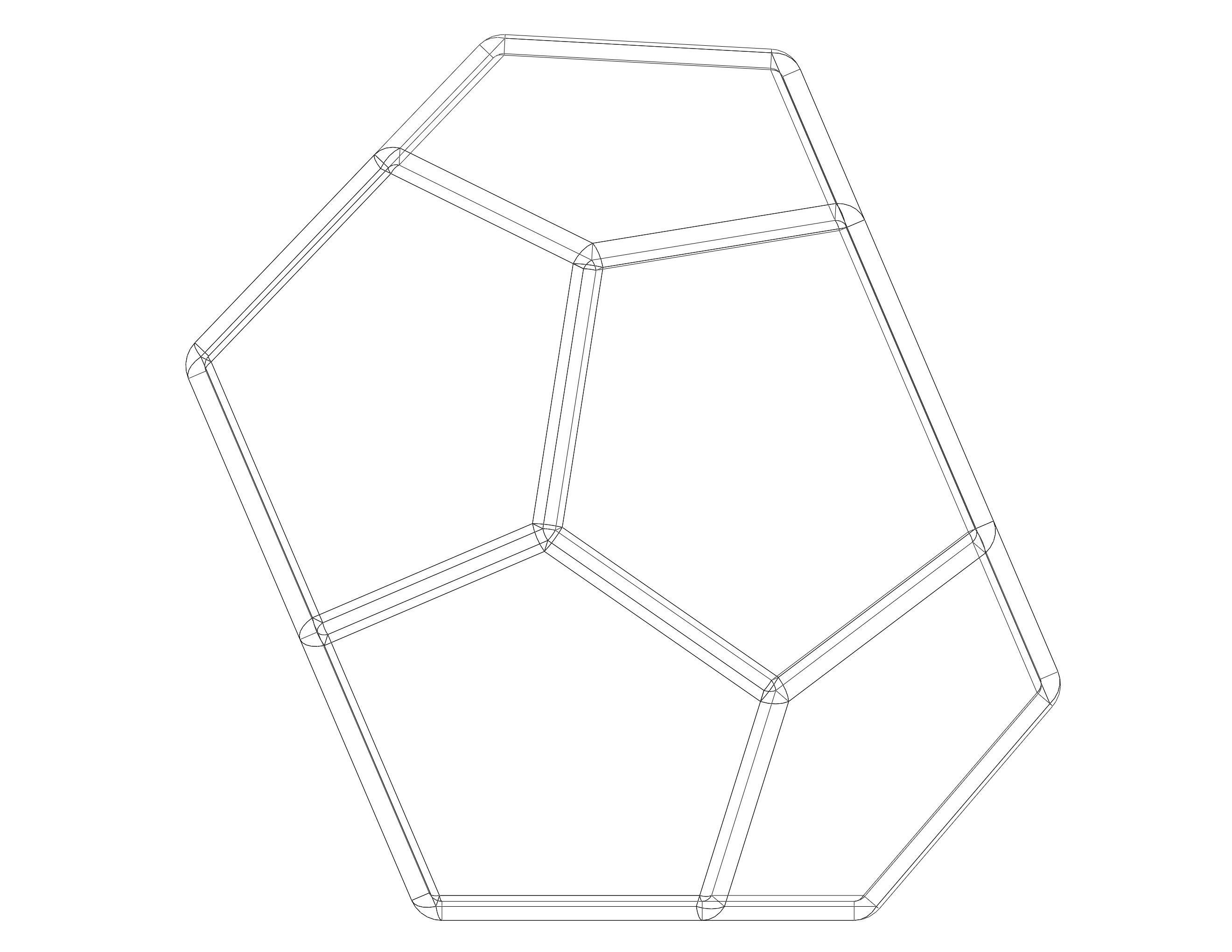 Wireframe Shape Truncated Hexagonal Trapezohedron 3D print model_32