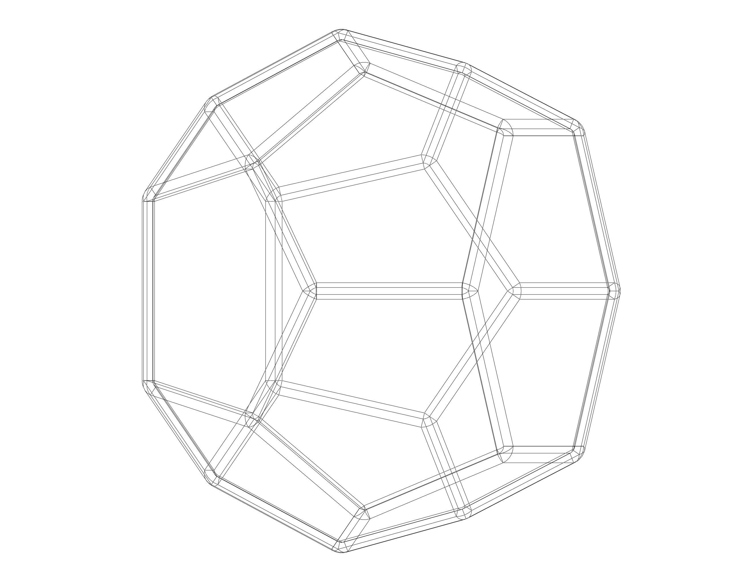 Wireframe Shape Truncated Hexagonal Trapezohedron 3D print model_40