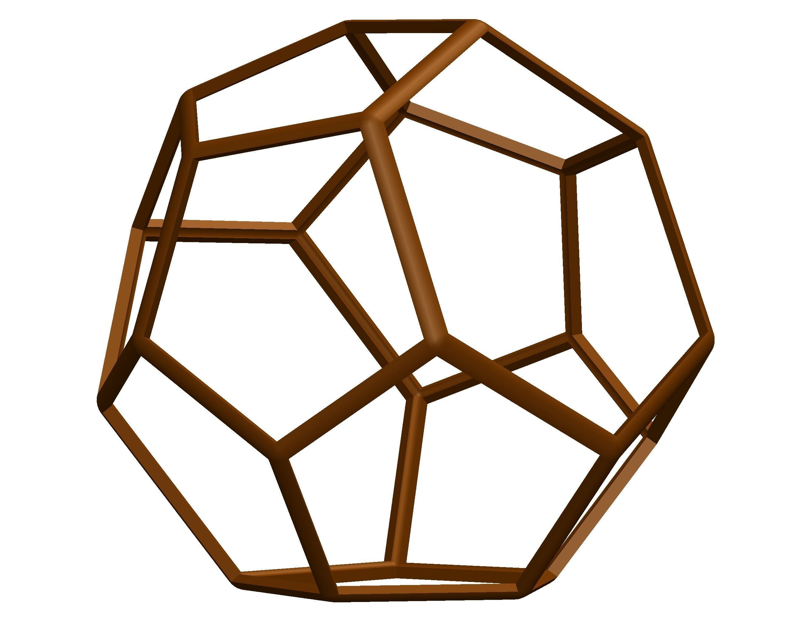 Wireframe Shape Truncated Hexagonal Trapezohedron 3D print model_29