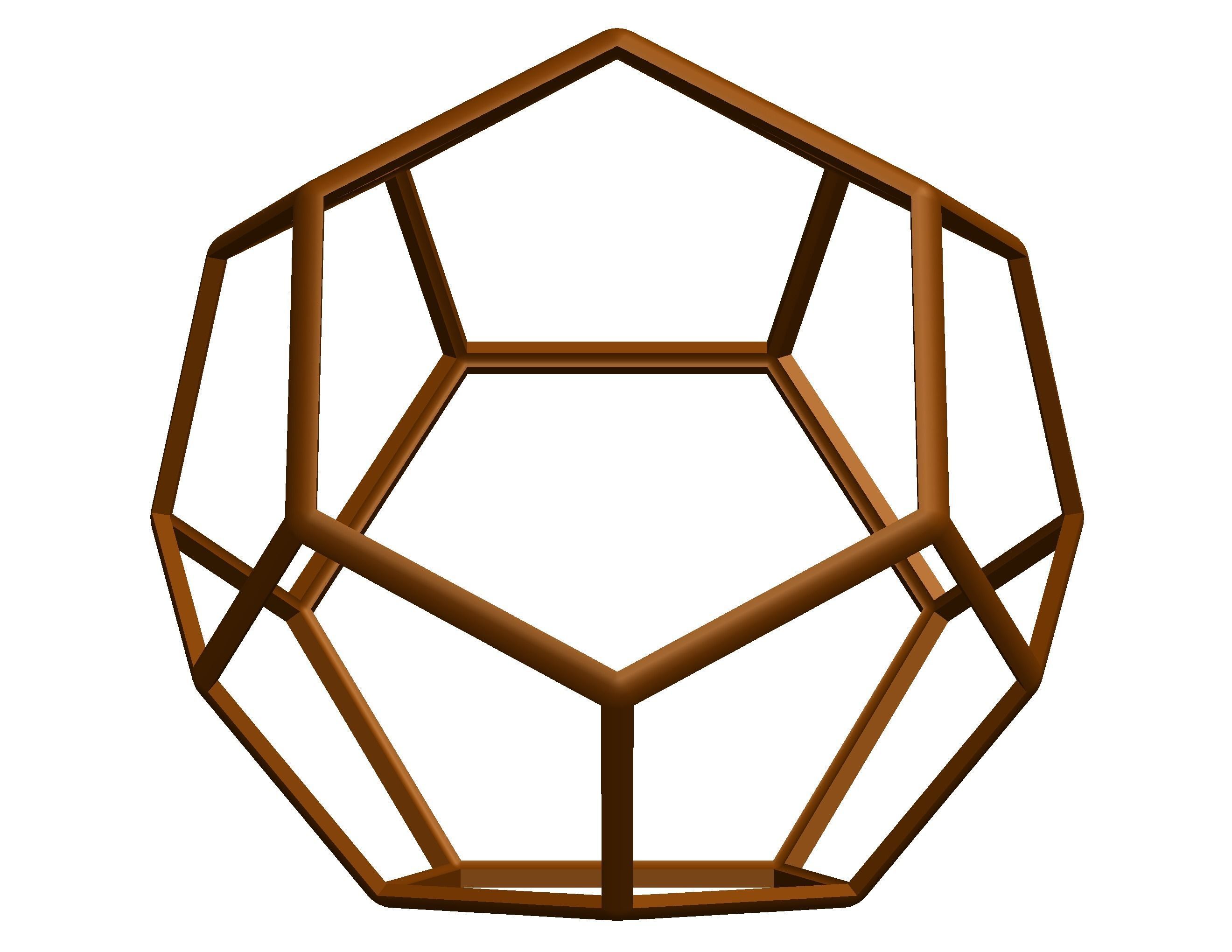 Wireframe Shape Truncated Hexagonal Trapezohedron 3D print model_25