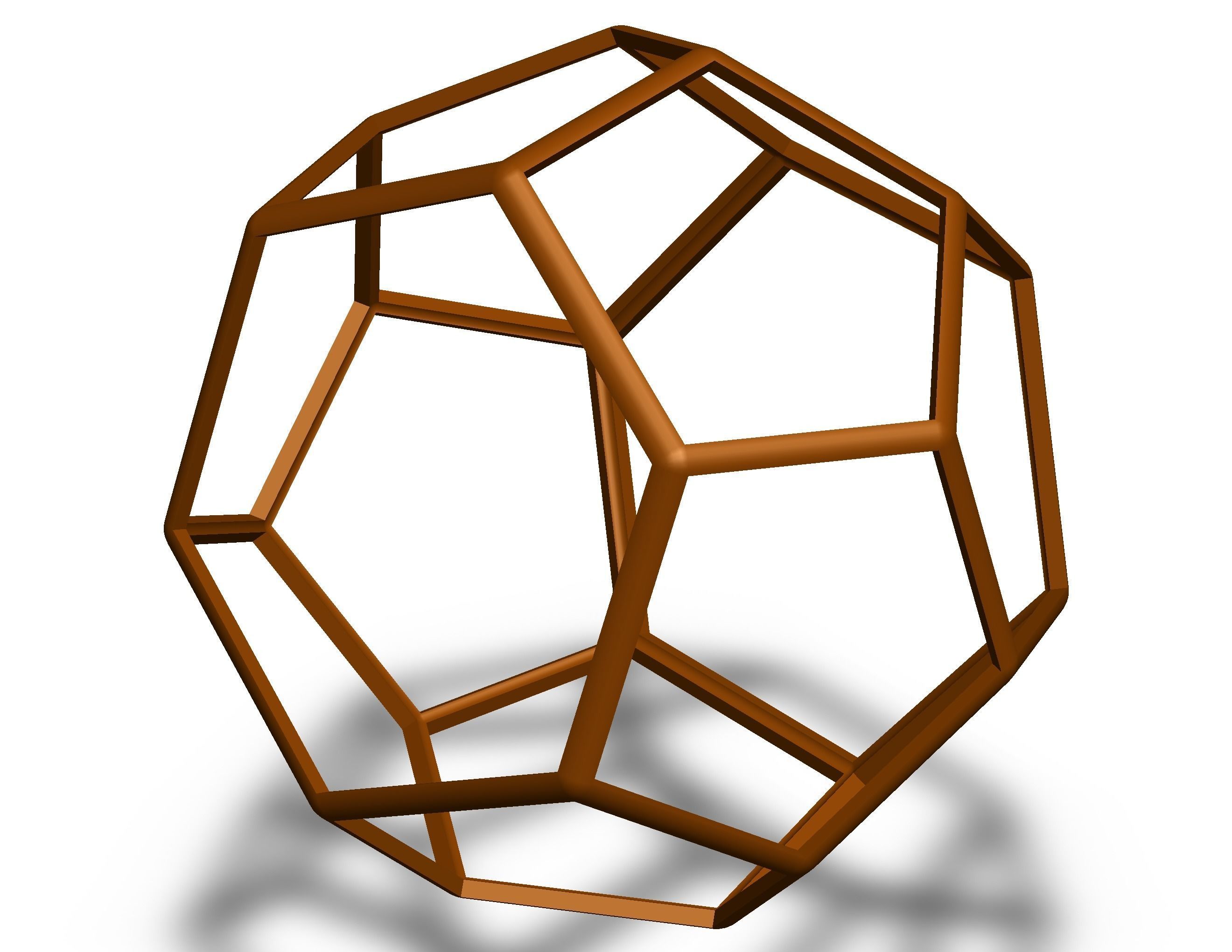 Wireframe Shape Truncated Hexagonal Trapezohedron 3D print model_9