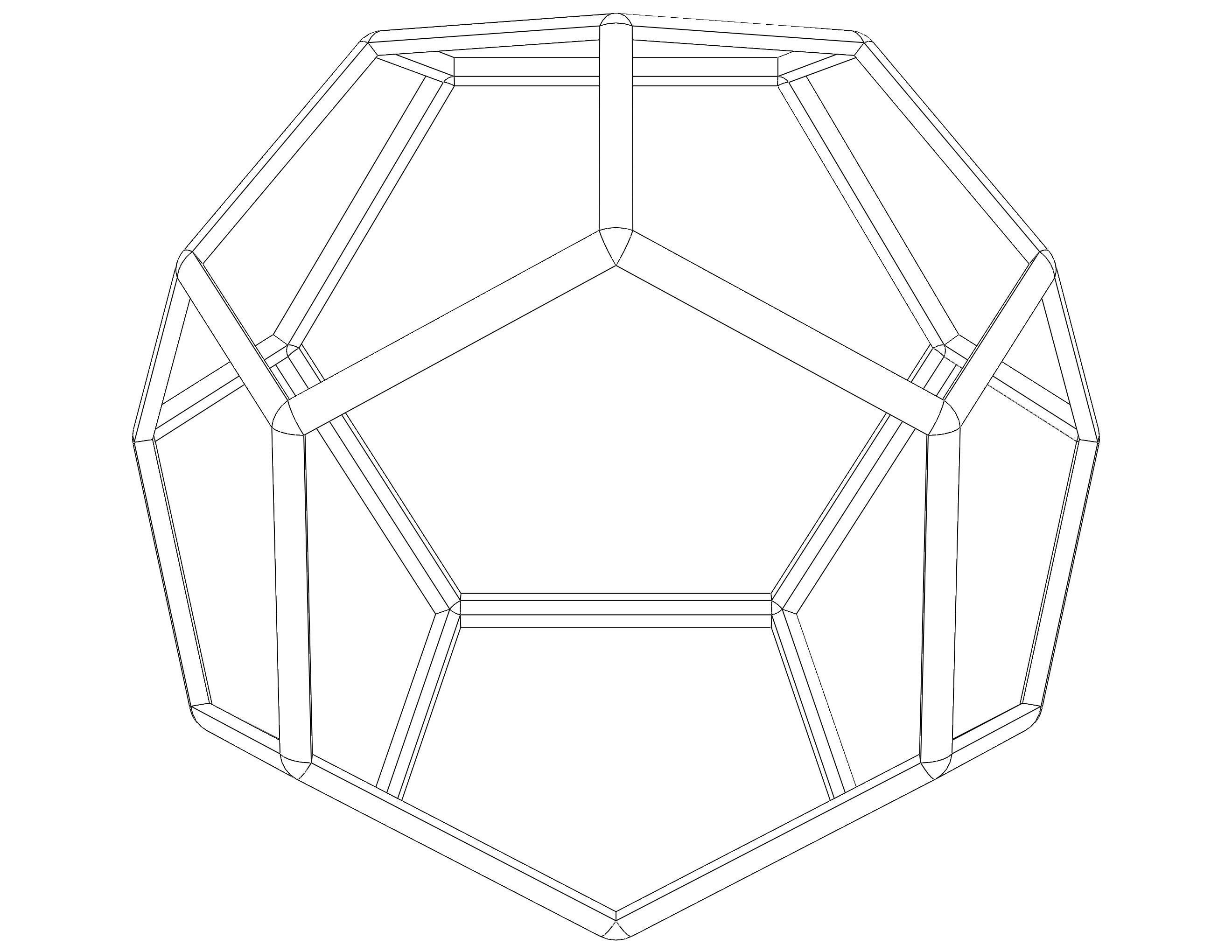 Wireframe Shape Truncated Hexagonal Trapezohedron 3D print model_18