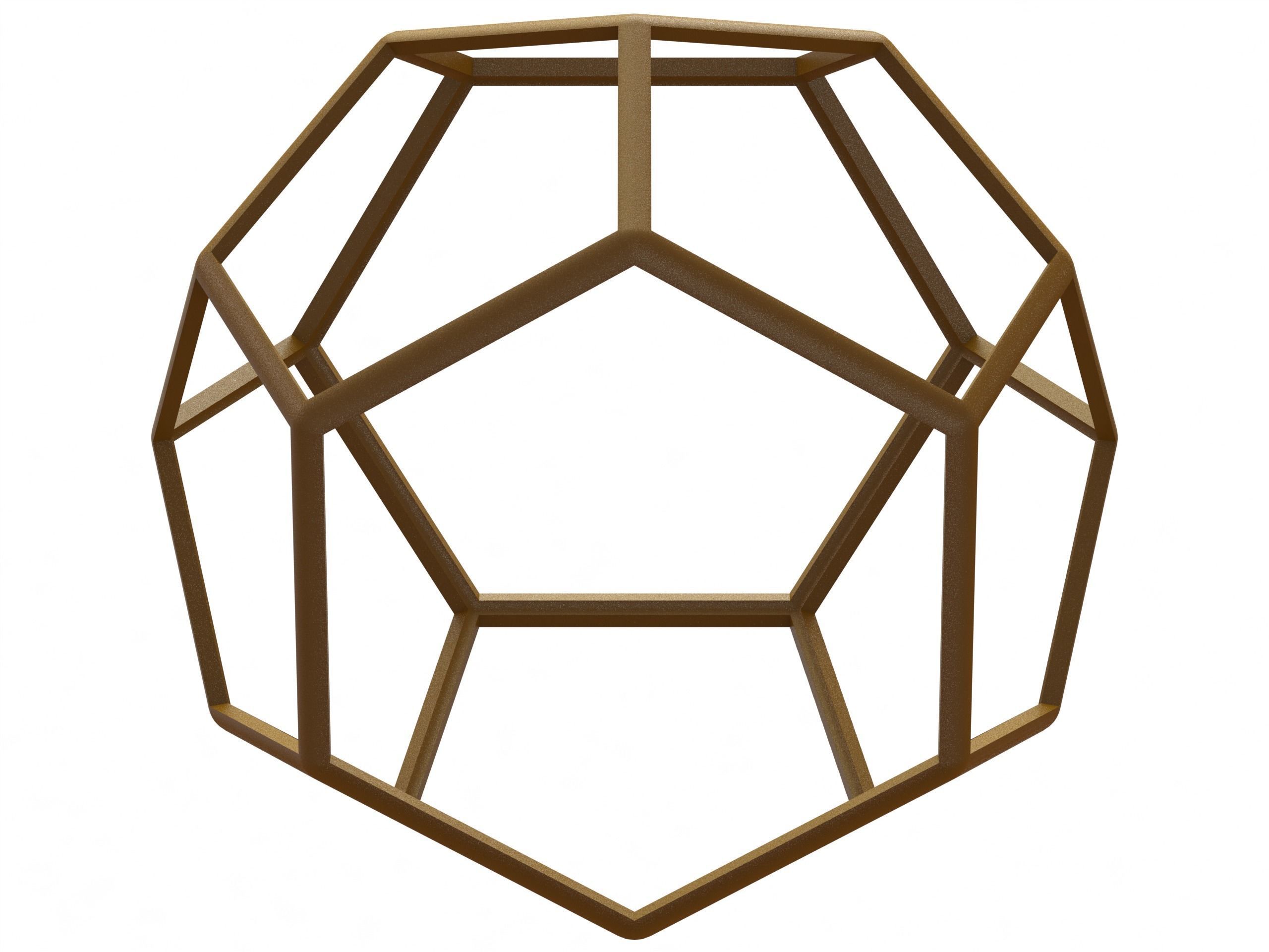 Wireframe Shape Truncated Hexagonal Trapezohedron 3D print model_1