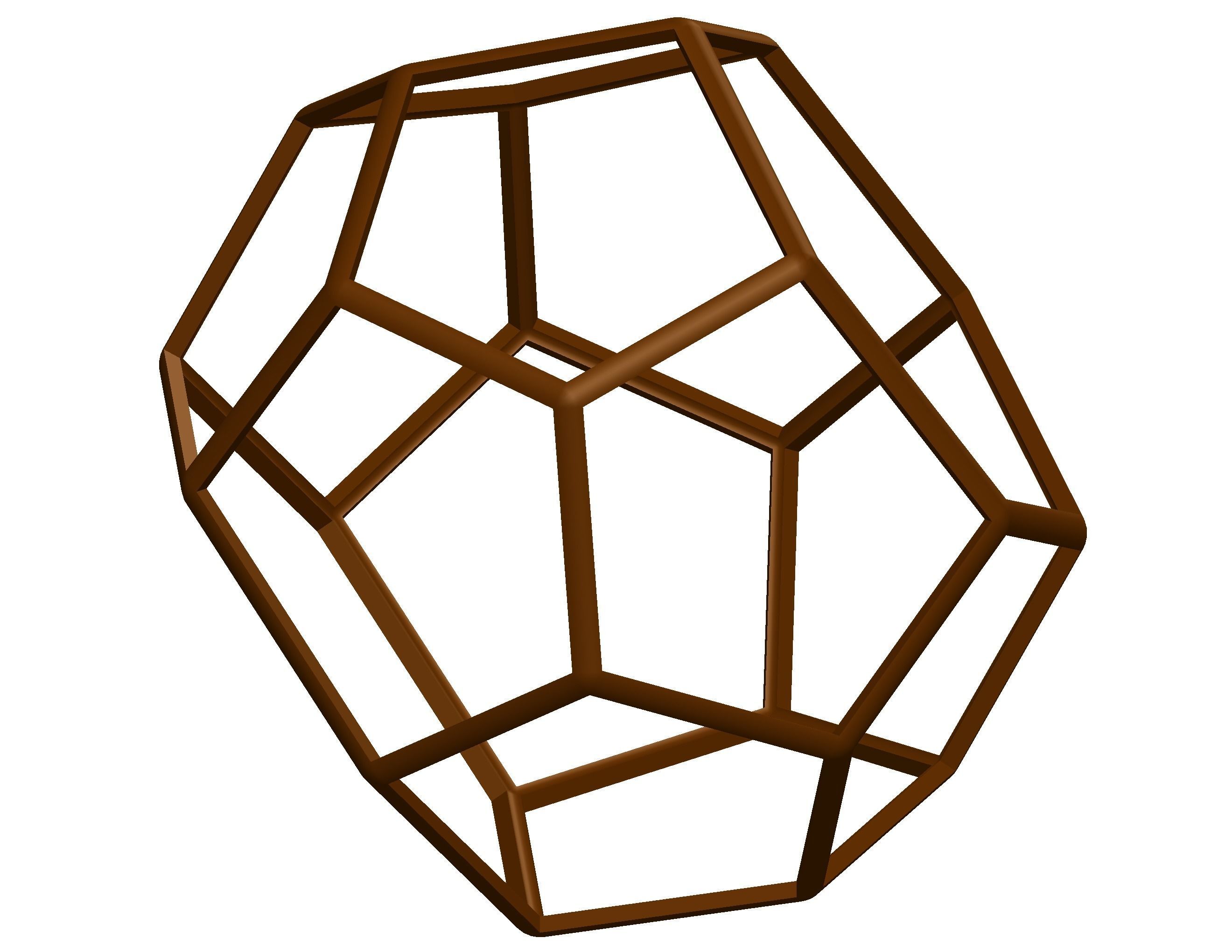 Wireframe Shape Truncated Hexagonal Trapezohedron 3D print model_37