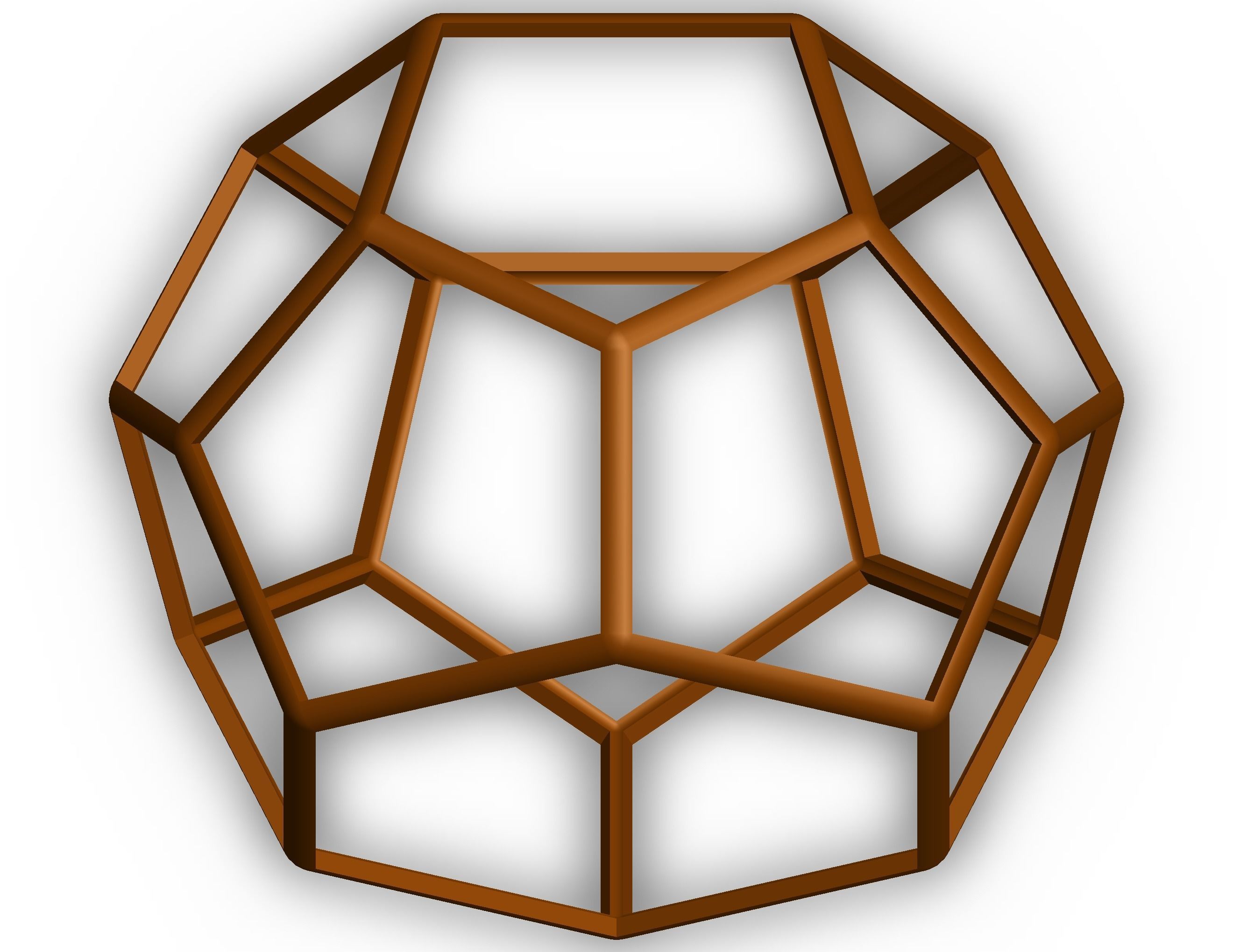 Wireframe Shape Truncated Hexagonal Trapezohedron 3D print model_17