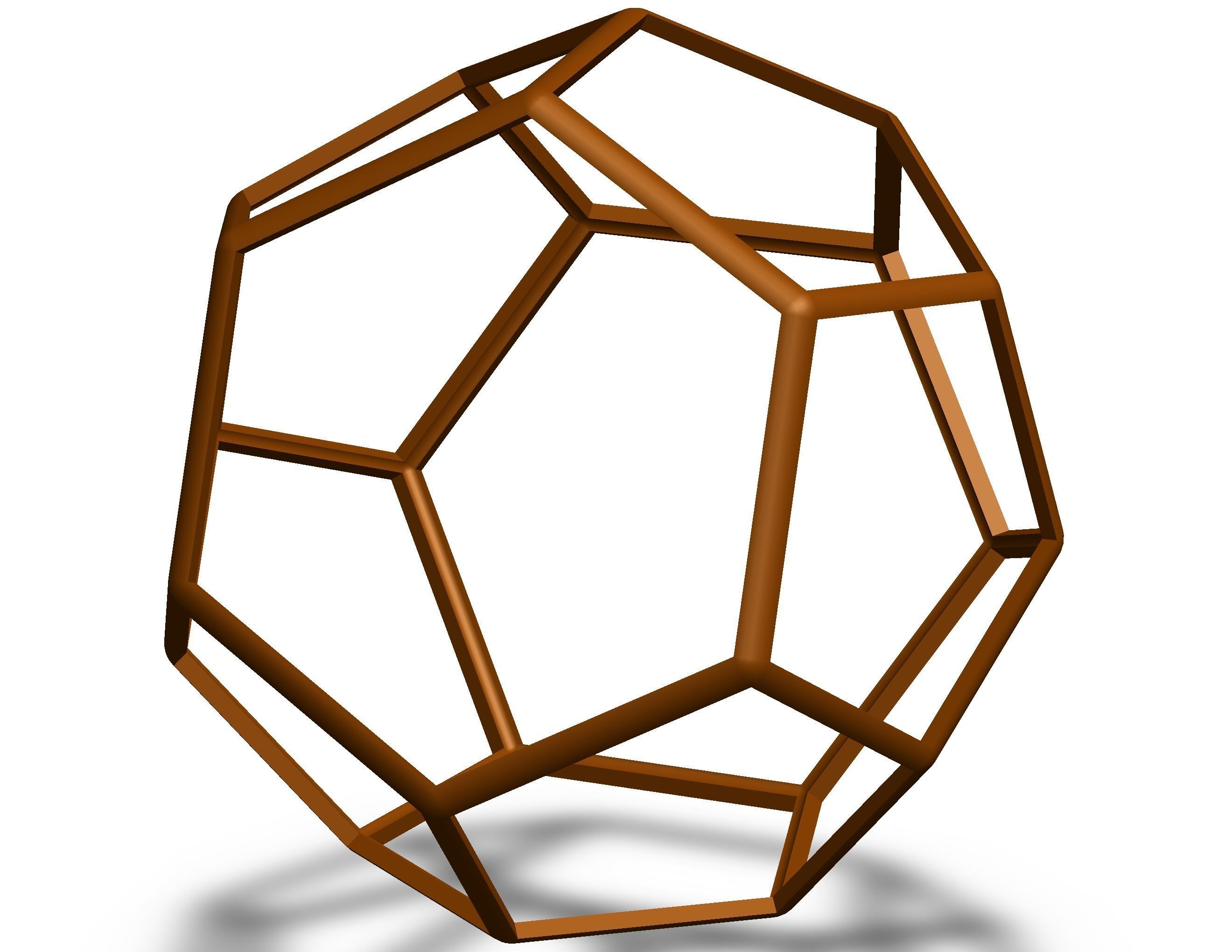Wireframe Shape Truncated Hexagonal Trapezohedron 3D print model_5