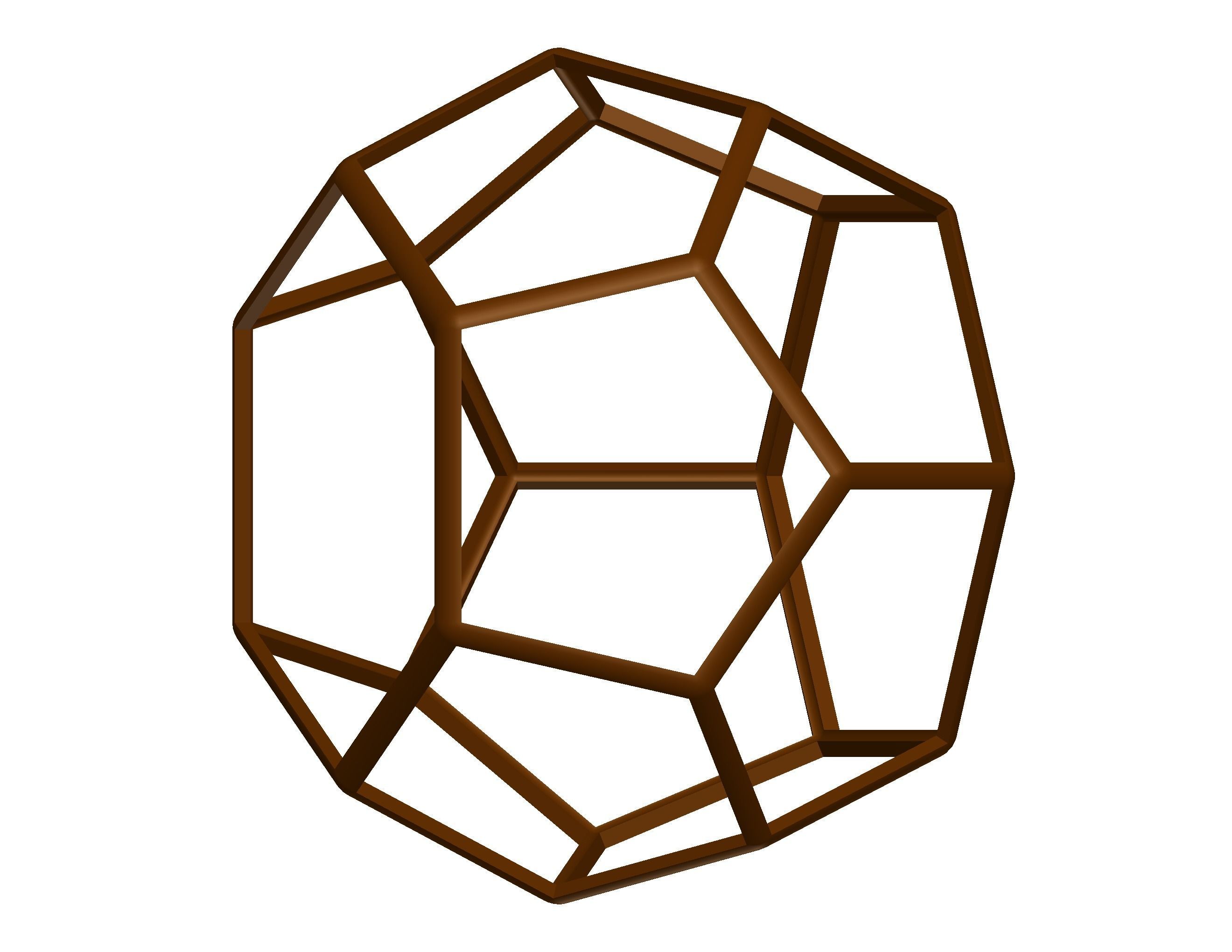 Wireframe Shape Truncated Hexagonal Trapezohedron 3D print model_41