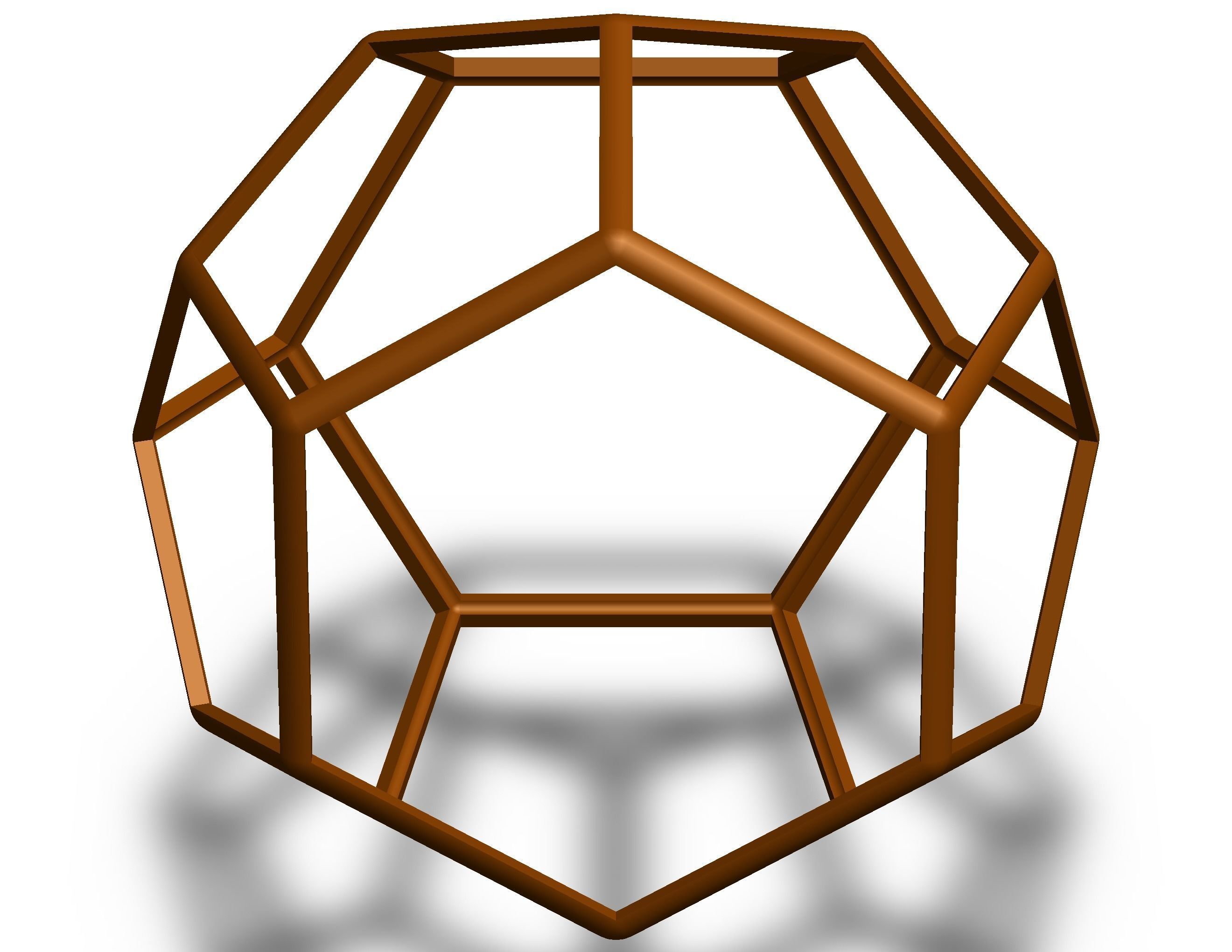 Wireframe Shape Truncated Hexagonal Trapezohedron 3D print model_21