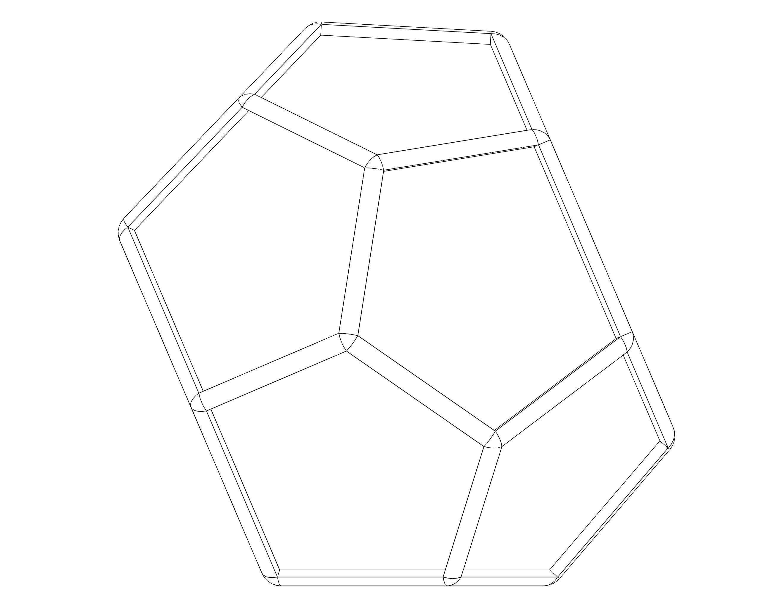 Wireframe Shape Truncated Hexagonal Trapezohedron 3D print model_30