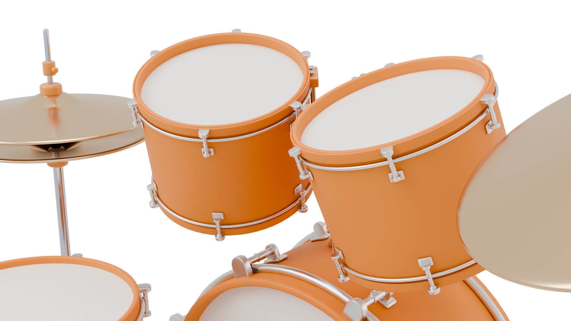 Drum Set 3D model_2