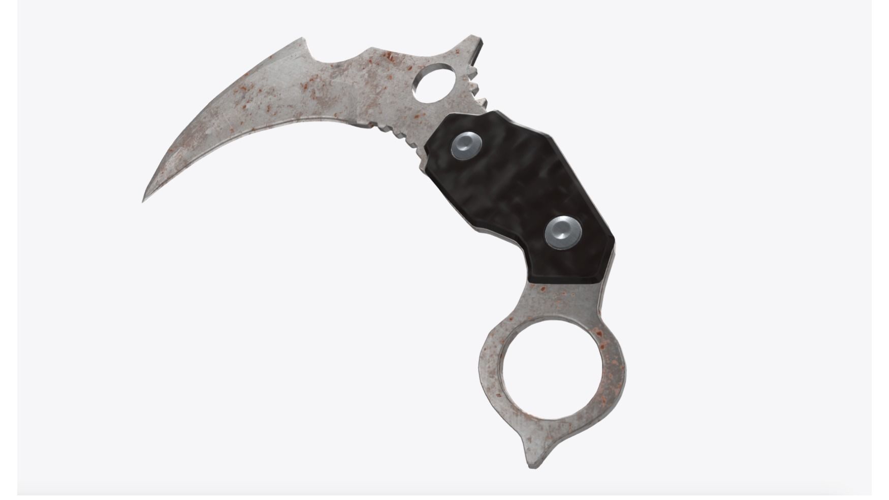 Rusty Karambit Weathered Blade 3D Model 3D model_1