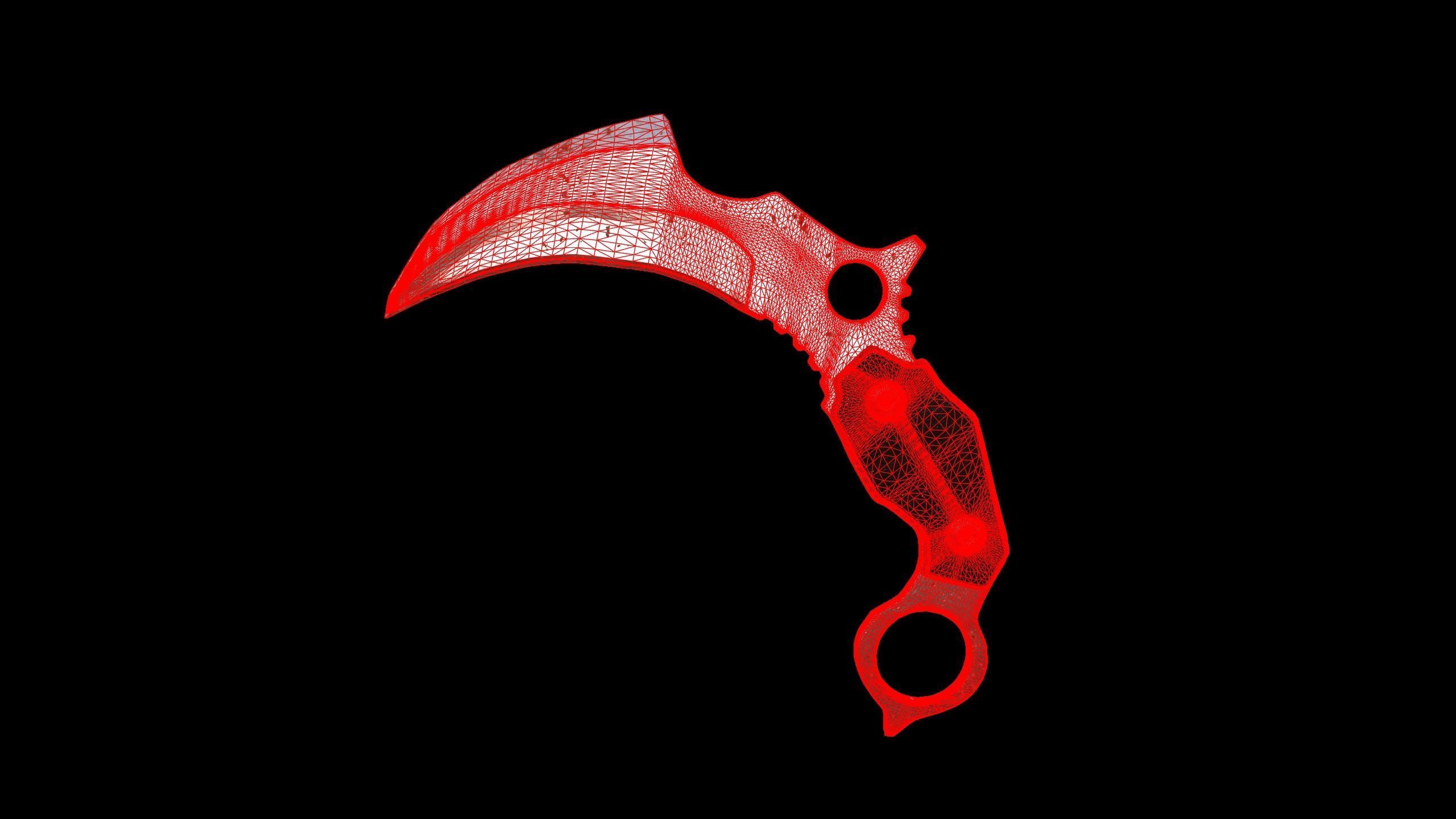 Rusty Karambit Weathered Blade 3D Model 3D model_4